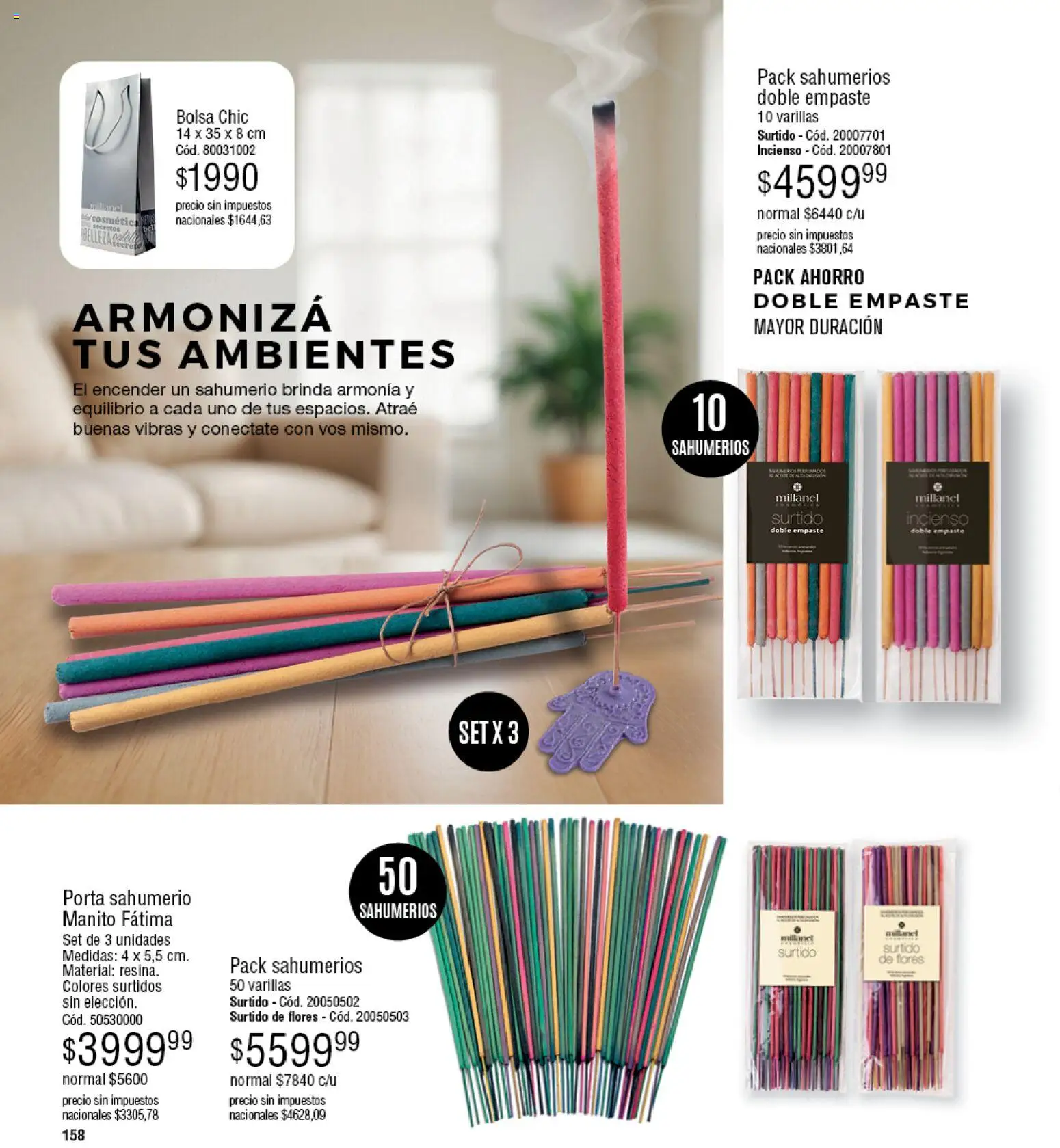 Millanel - Catálogo │ válido desde el 25.05.2026 | Página: 182 | Productos: Sahumerio, Porta sahumerio, Bolsa