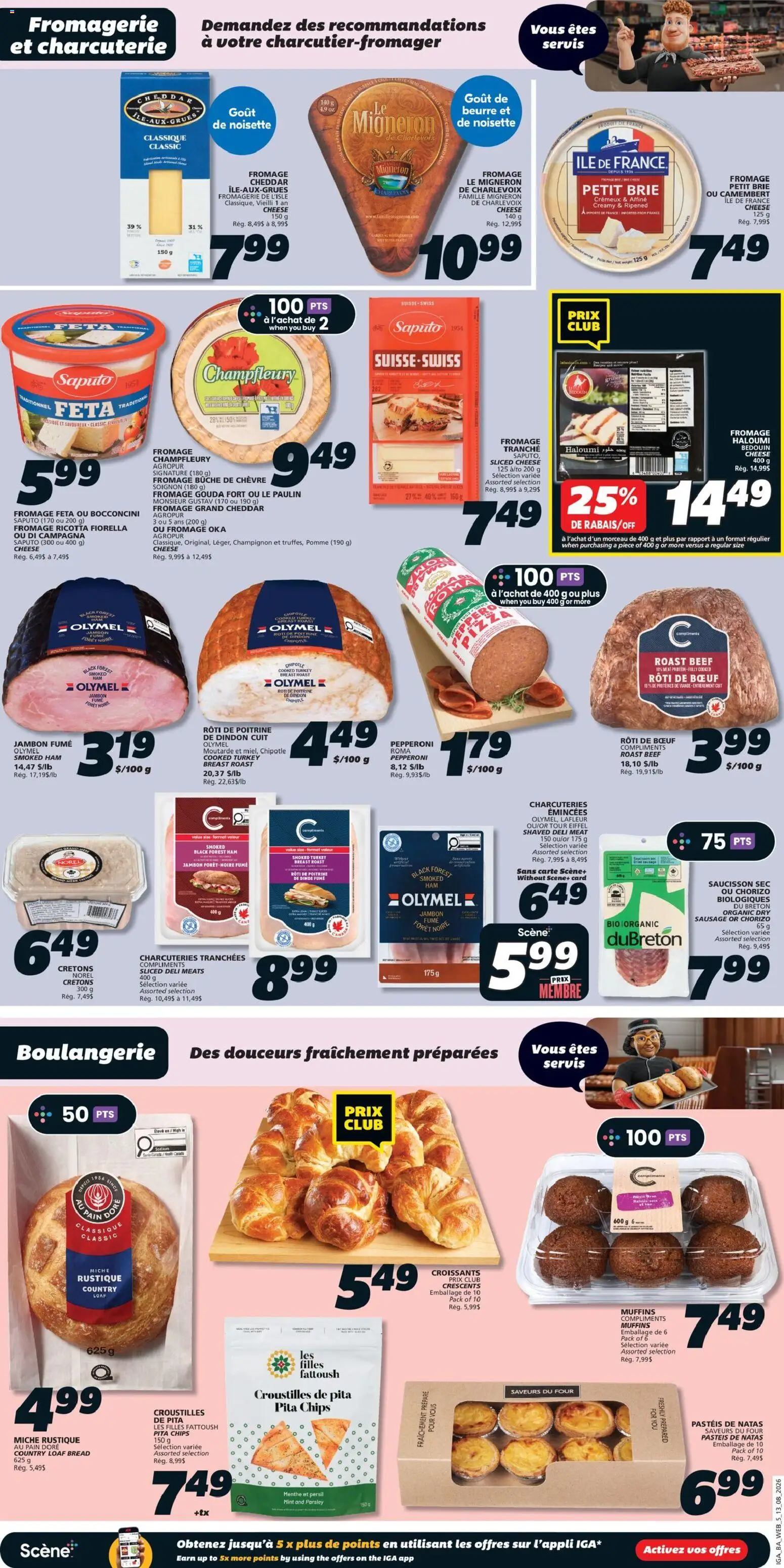 IGA flyer valid from Aug 13, 2026 | Page: 10 | Products: Beef, Chips, Ricotta, Sausage