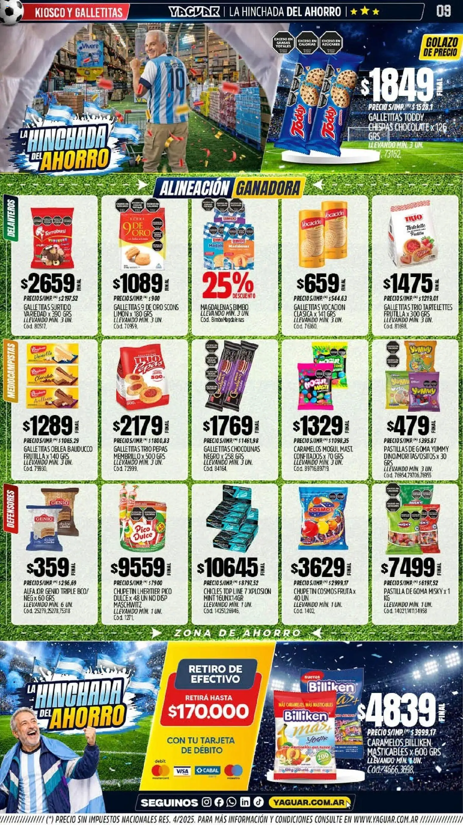 Yaguar - Oferta Semanal Mendoza │ válido desde el 08.06.2026 | Página: 9 | Productos: Pico, Chicles, Frutilla, Yogur