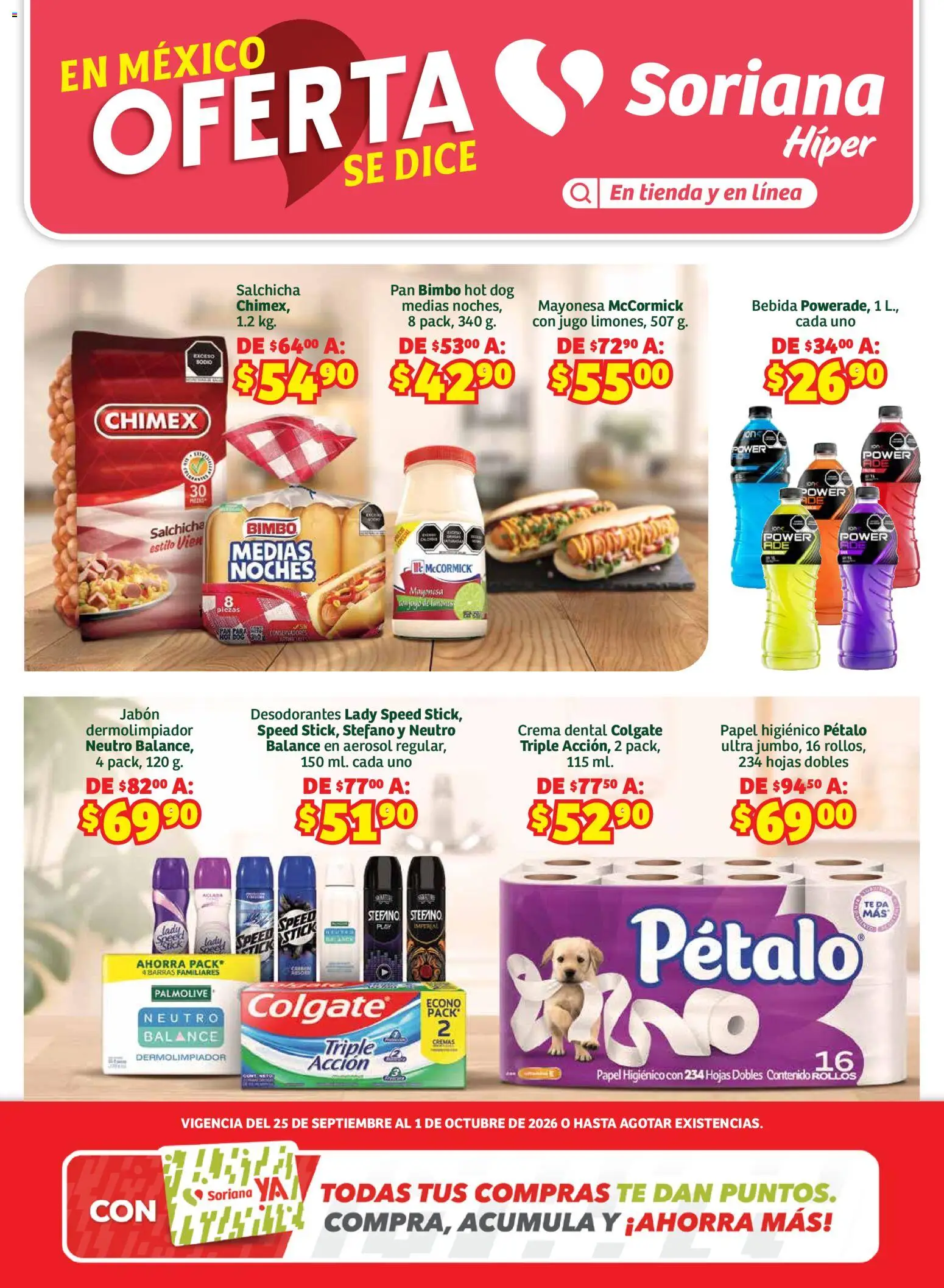 Nuevas ofertas de Soriana válidas en toda la República Mexicana desde el 25/09/2026. ¡Encuentra las mejores ofertas en Soriana folleto! | Página: 1