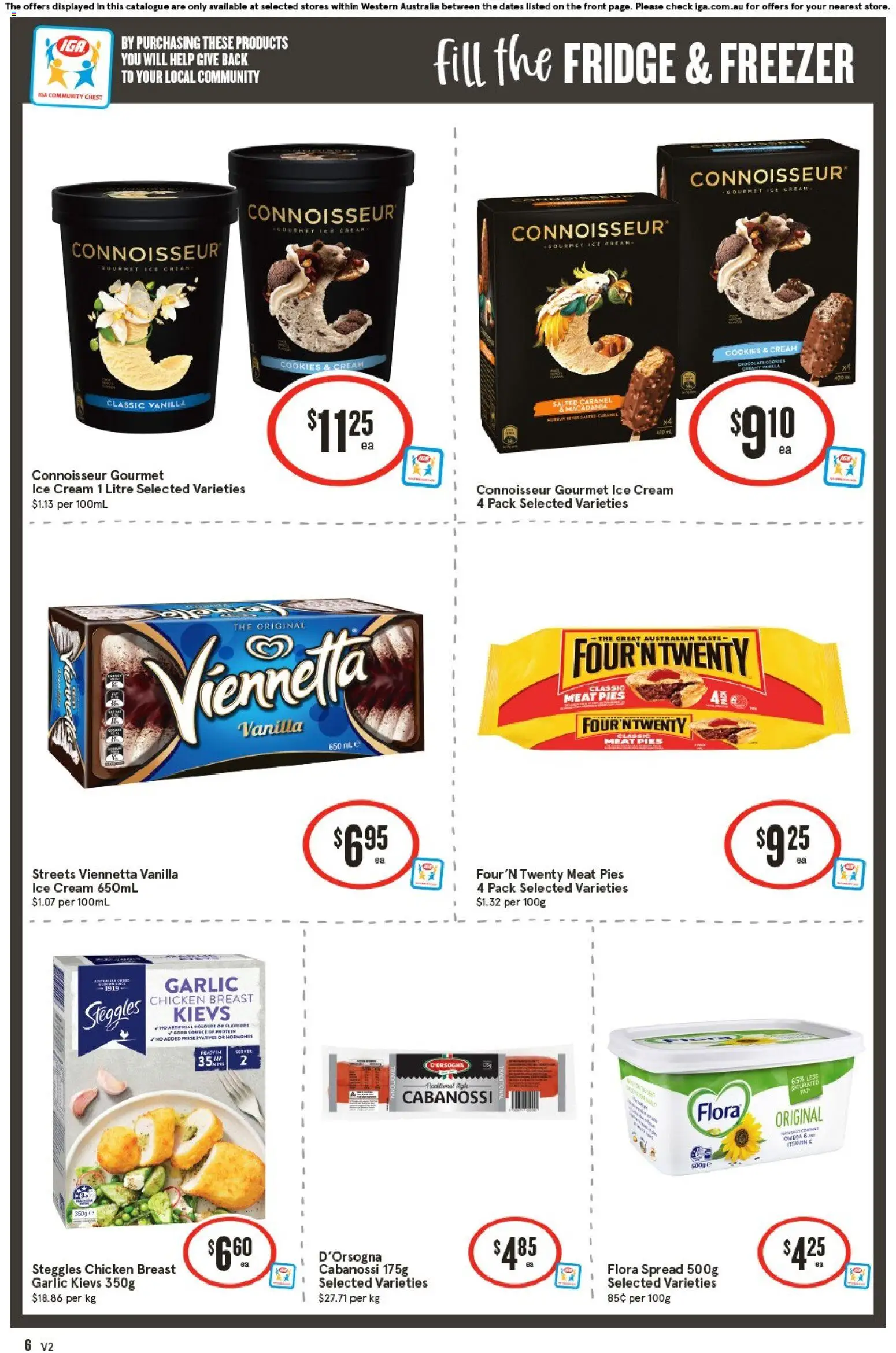 IGA catalogue - valid from 03.06.2026 | Page: 7 | Products: Cream, Ice cream, Pies, Fridge