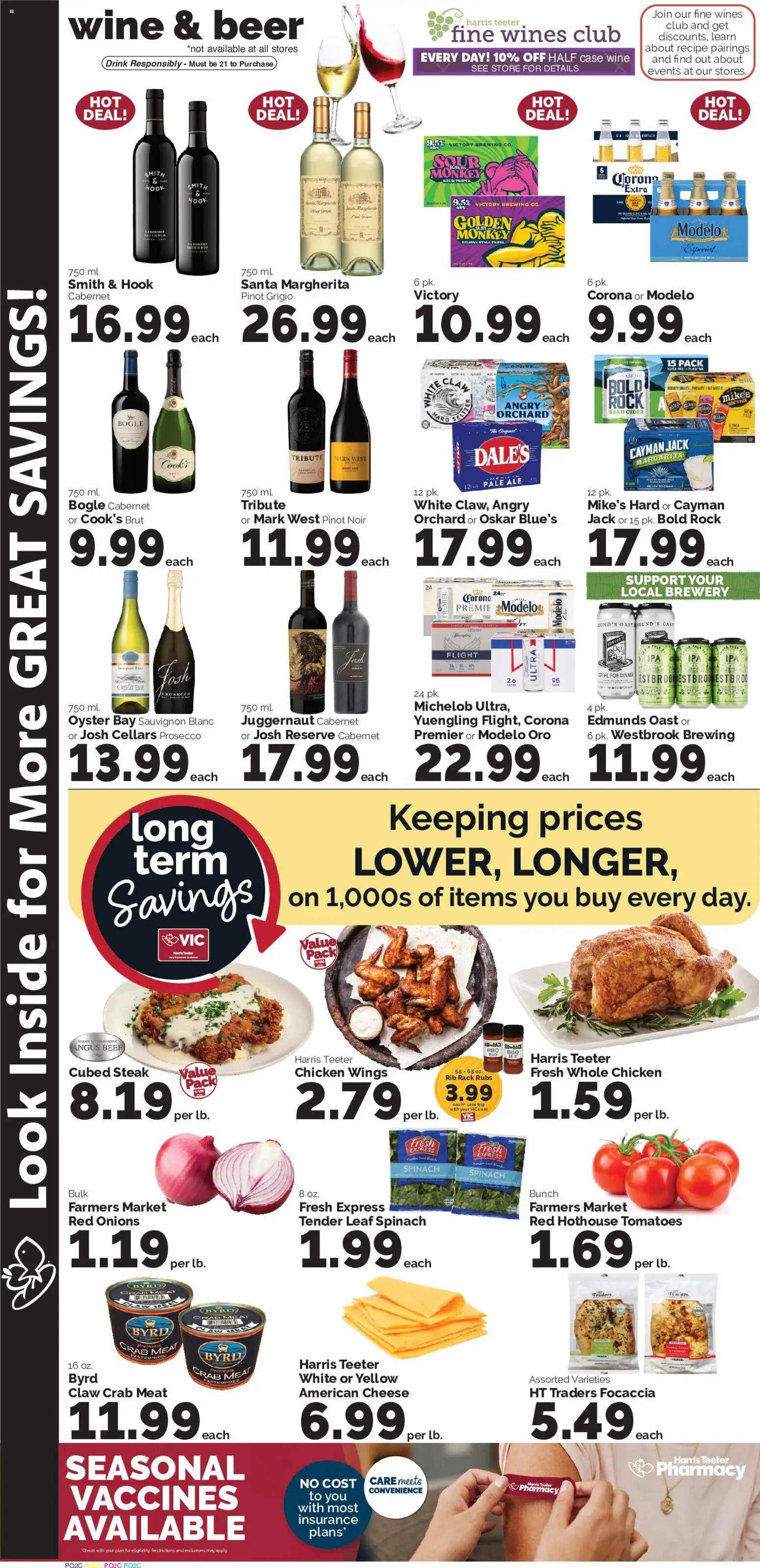 Harris Teeter Weekly Ad - valid from 09/23/2026 | Page: 8 | Products: Cider, Hook, Cheese, Wine