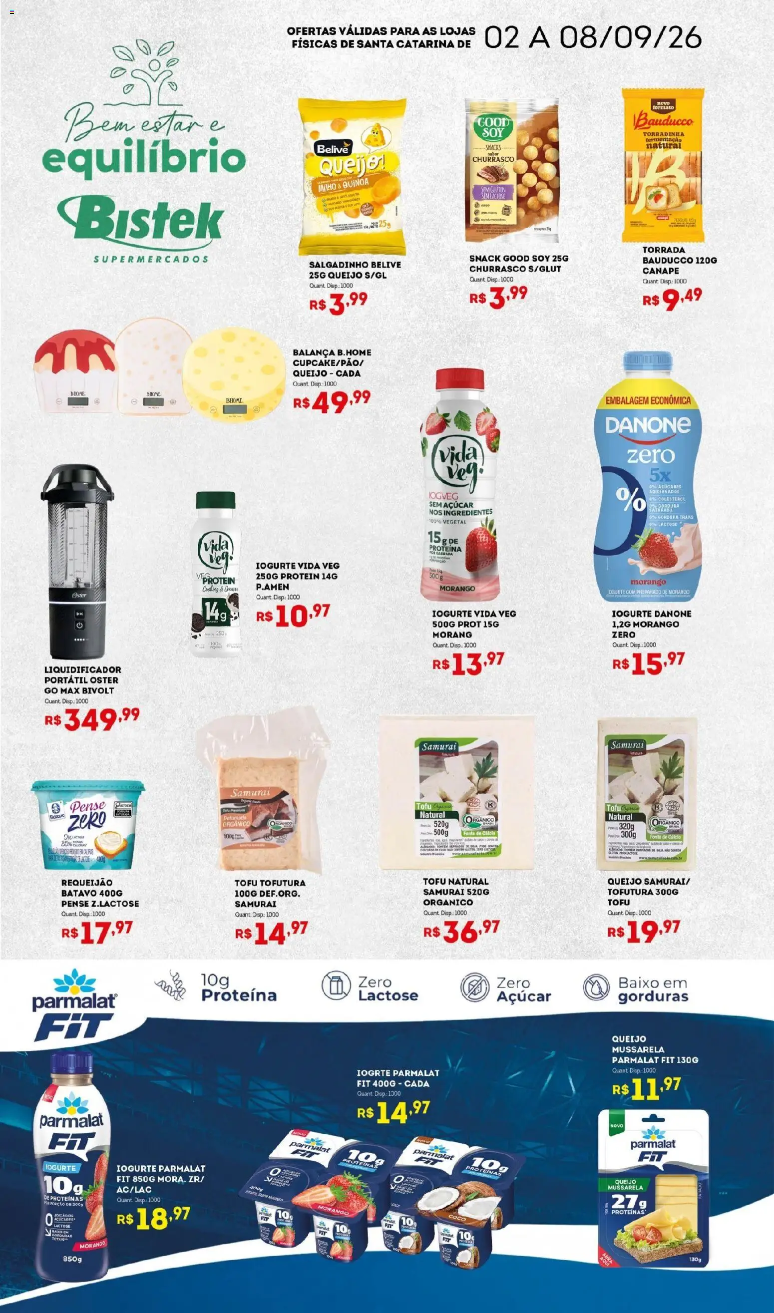 Bistek Supermercados Folheto - válido de 02/09/2026 | Página: 2 | Produtos: Balança, Liquidificador, Iogurte, Cookies