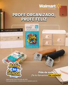 Vista previa de Walmart folleto Back to School, nuevo folleto de la tienda, válido en México a partir del 23/07/2026