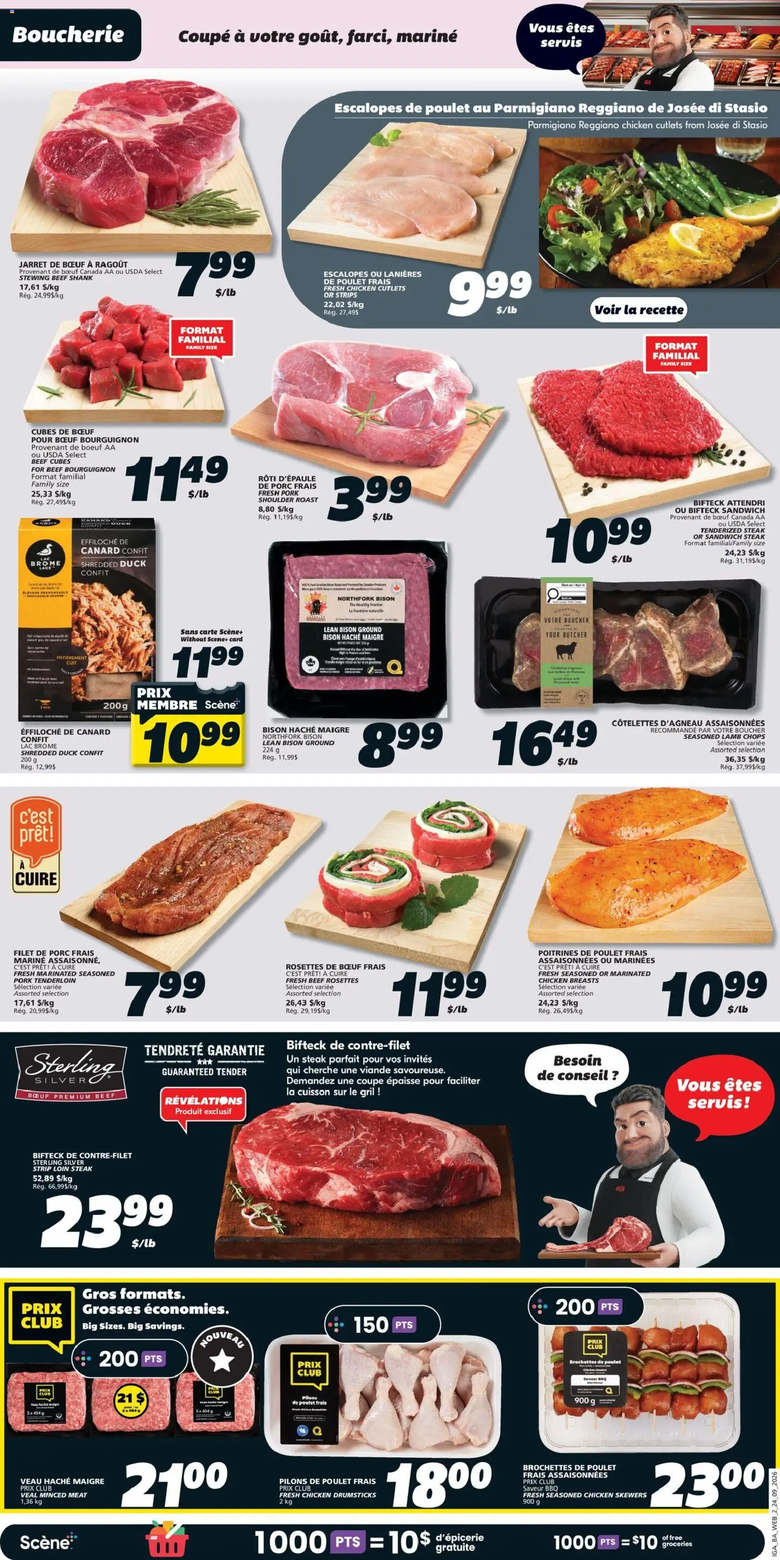 IGA flyer valid from Sep 24, 2026 | Page: 5 | Products: Beef, Drumsticks, Meat, Pork tenderloin