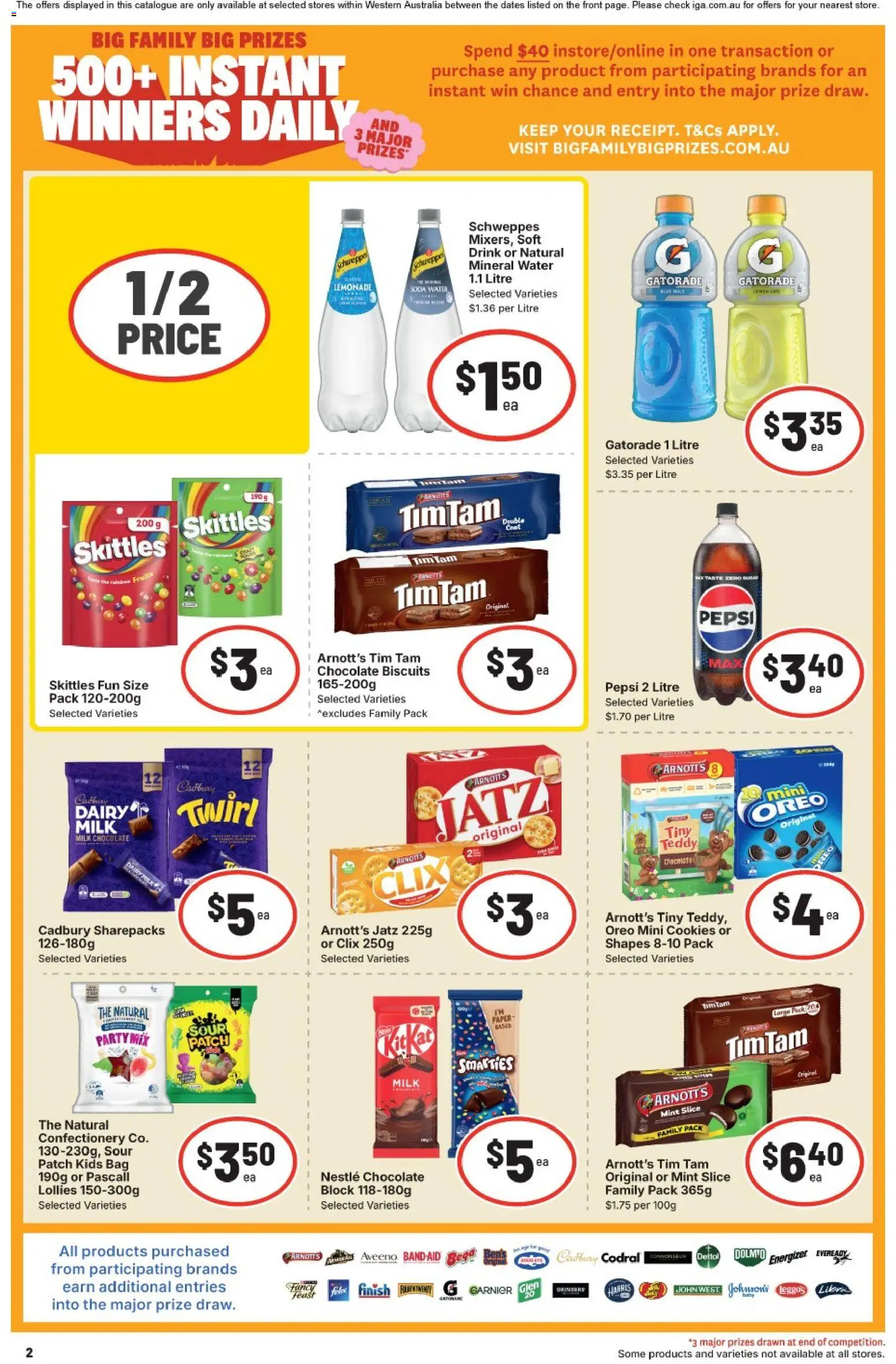 IGA catalogue - valid from 15/07/2026 | Page: 3 | Products: Lollies, Water, Fruits, Bag