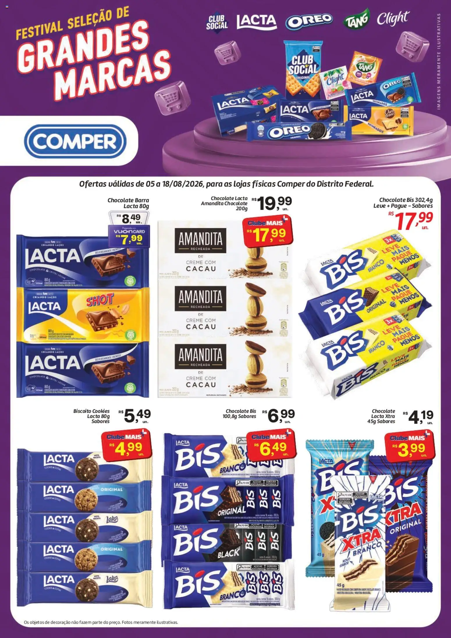 Comper Folheto - válido de 05/08/2026 | Página: 1 | Produtos: Decoração, Chocolate, Creme, Cookies