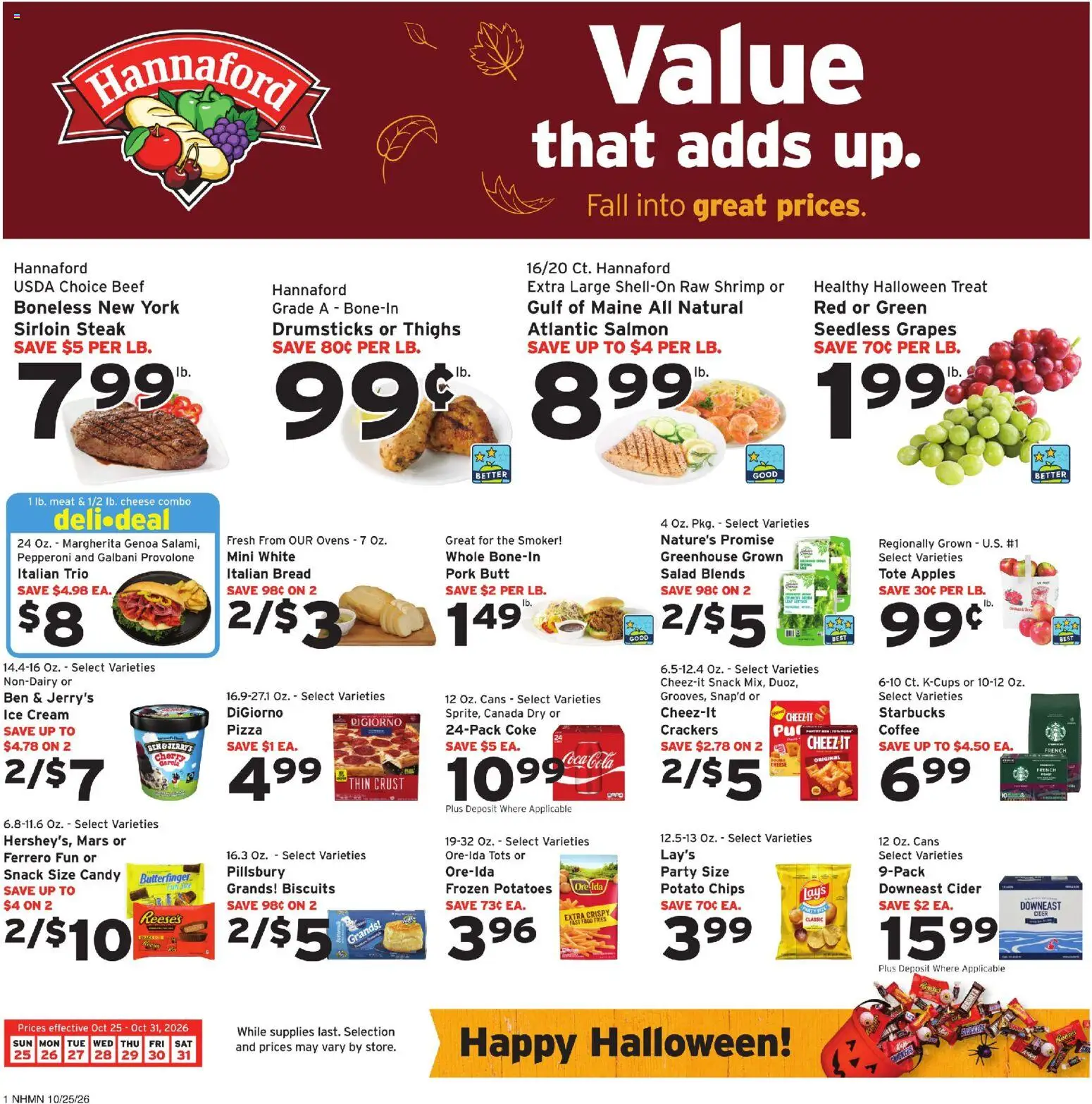 Hannaford Weekly Ad - valid from 10/25/2026 | Page: 1