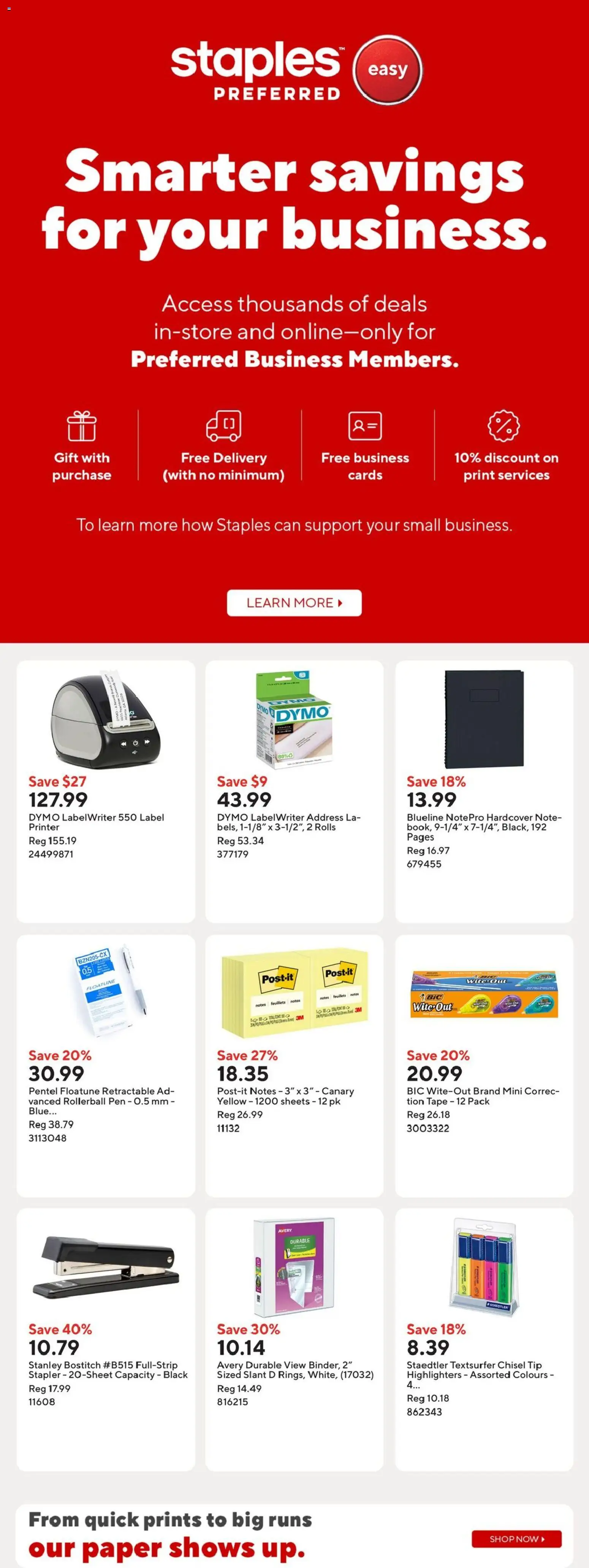 Staples flyer valid from Jul 3, 2026 | Page: 17 | Products: Printer