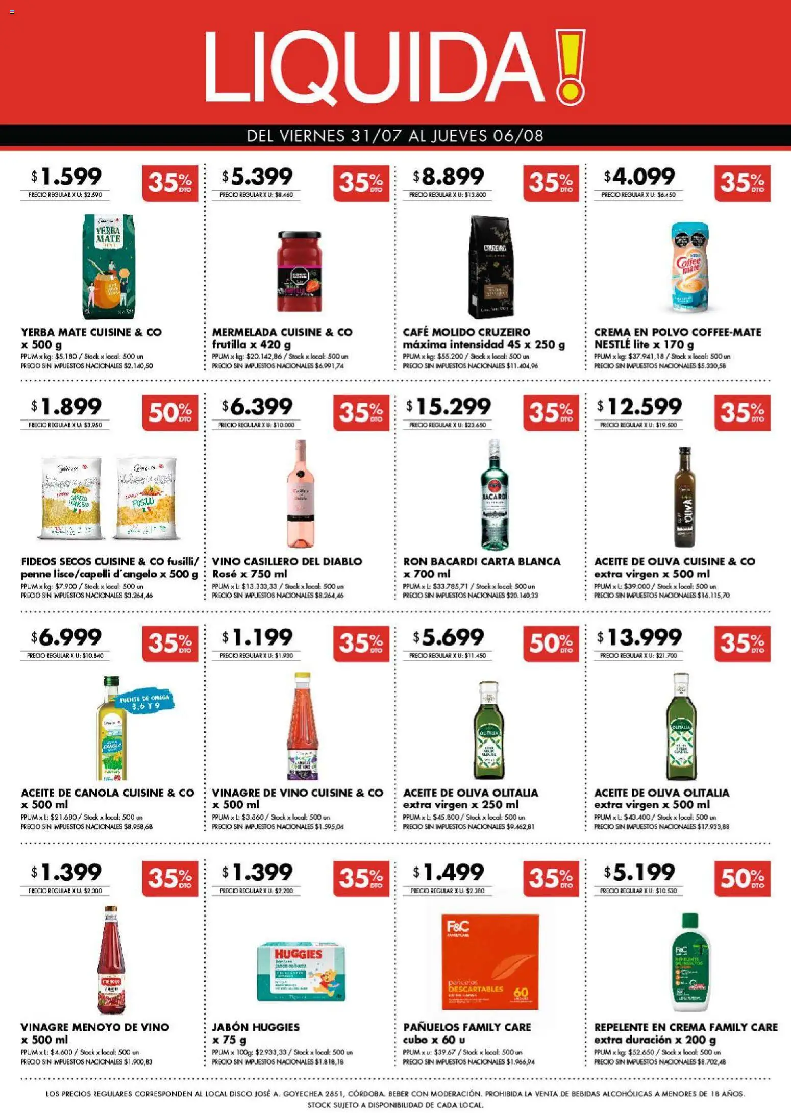 Disco - Ofertas | Córdoba │ válido desde el 30/07/2026 | Página: 9 | Productos: Yerba, Jabón, Vino, Fideos