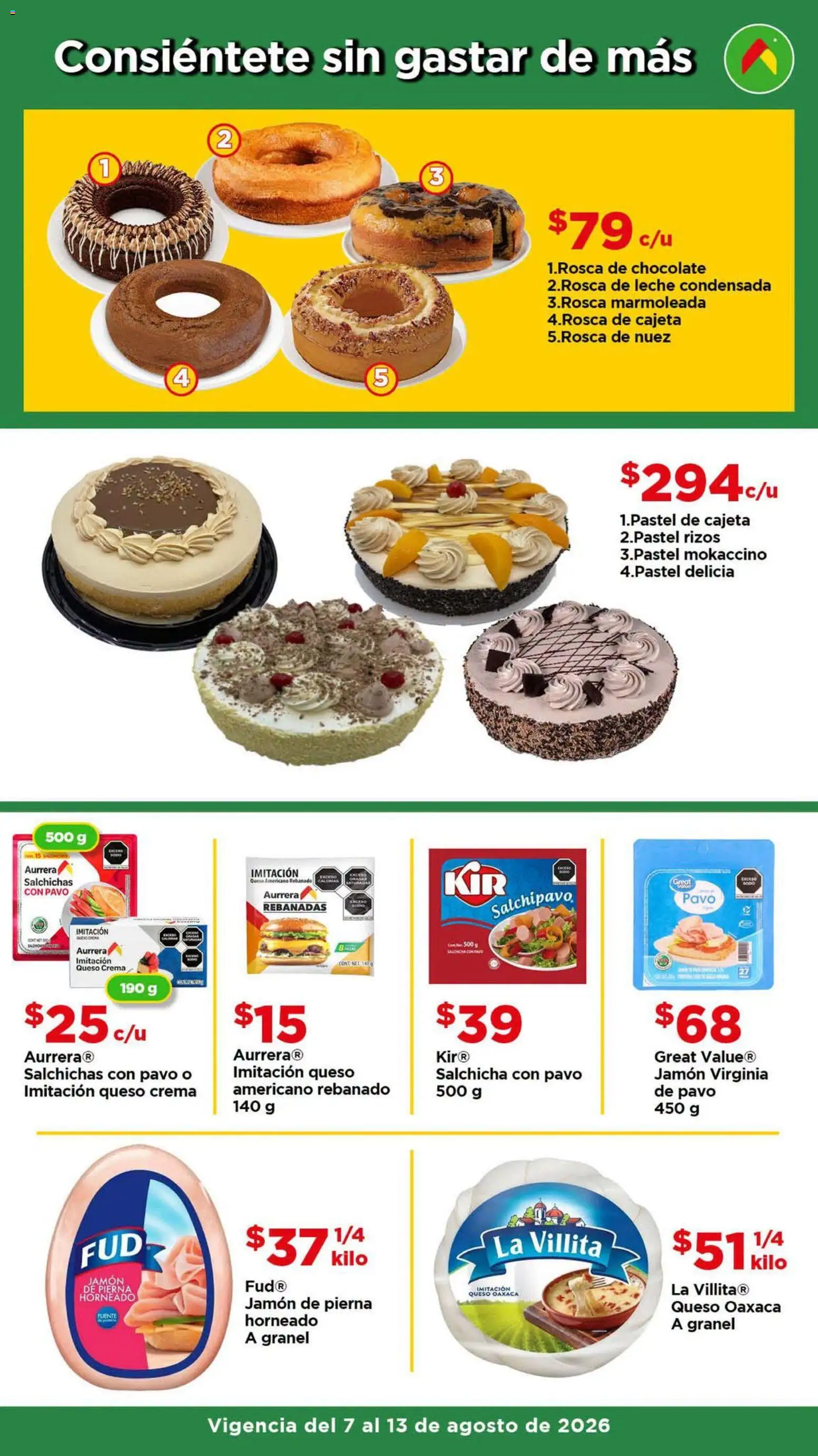 Nuevas ofertas de Bodega Aurrerá válidas en toda la República Mexicana desde el 07/08/2026. ¡Encuentra las mejores ofertas en Bodega Aurrerá folleto Aprovecha más surtido! | Página: 4 | Productos: Fuente, Salchicha, Leche, Chocolate