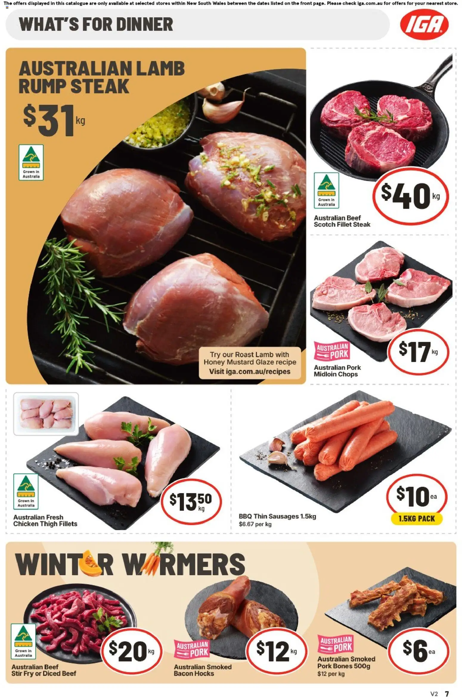 IGA catalogue - valid from 03.06.2026 | Page: 7 | Products: Bacon, Honey, Steak, Scotch