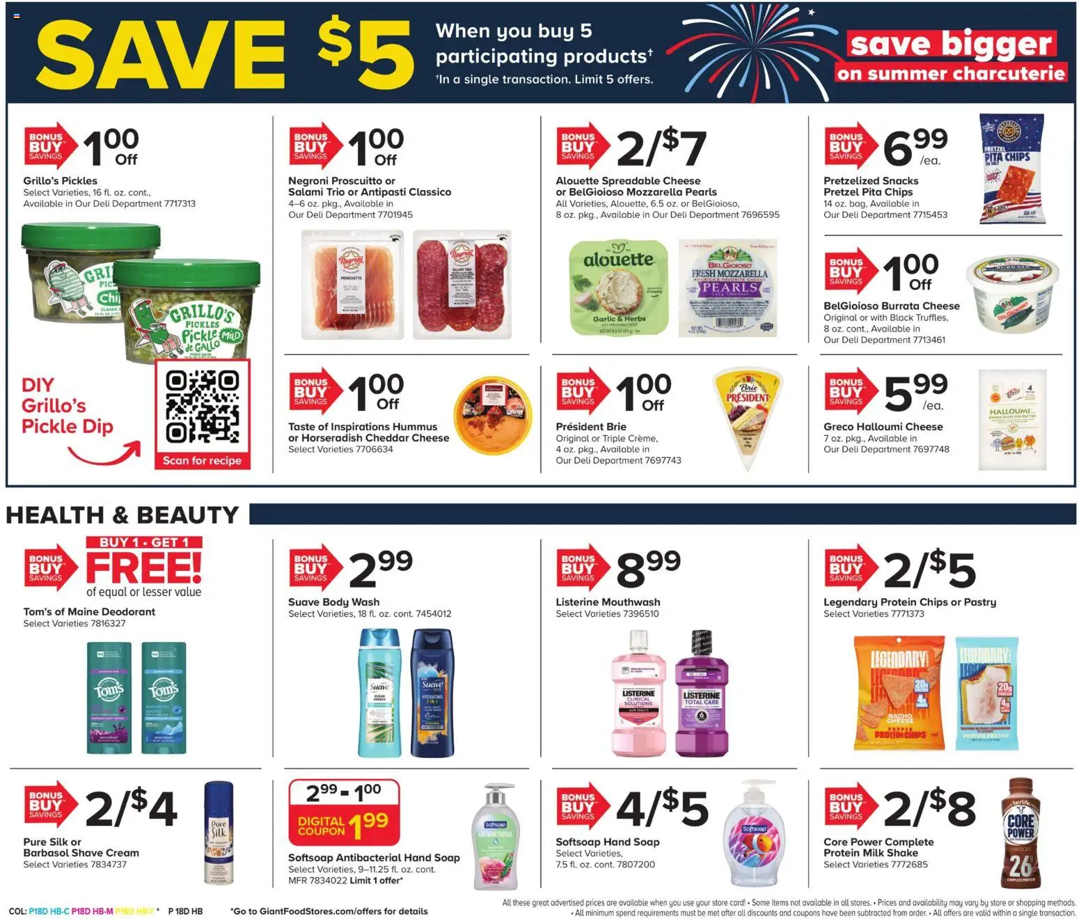 Giant Weekly Ad - valid from 07/17/2026 | Page: 18 | Products: Soap, Mouthwash, Cream, Hummus