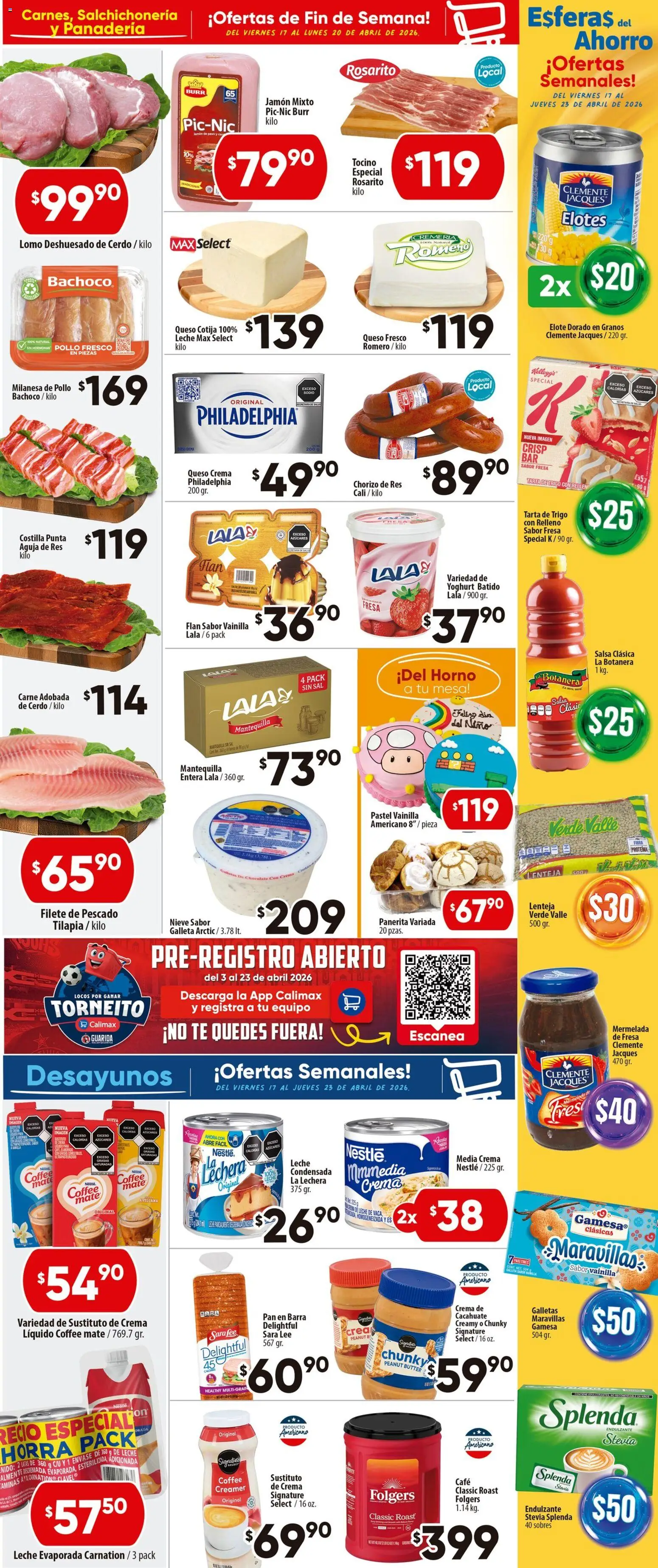 Nuevas ofertas de Calimax válidas en toda la República Mexicana desde el 17.04.2026. ¡Encuentra las mejores ofertas en Calimax folleto Ensenada! | Página: 2 | Productos: Cerdo, Mermelada, Barra, Té
