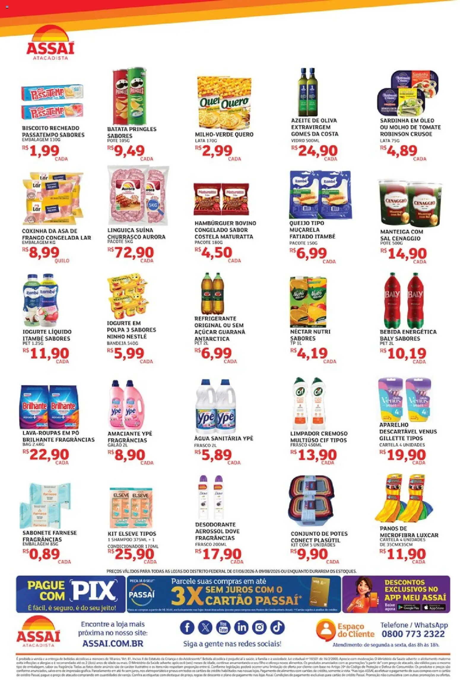 Assaí Atacadista Folheto - válido de 07/08/2026 | Página: 2 | Produtos: Pó, Guaraná, Bebida energética, Linguiça