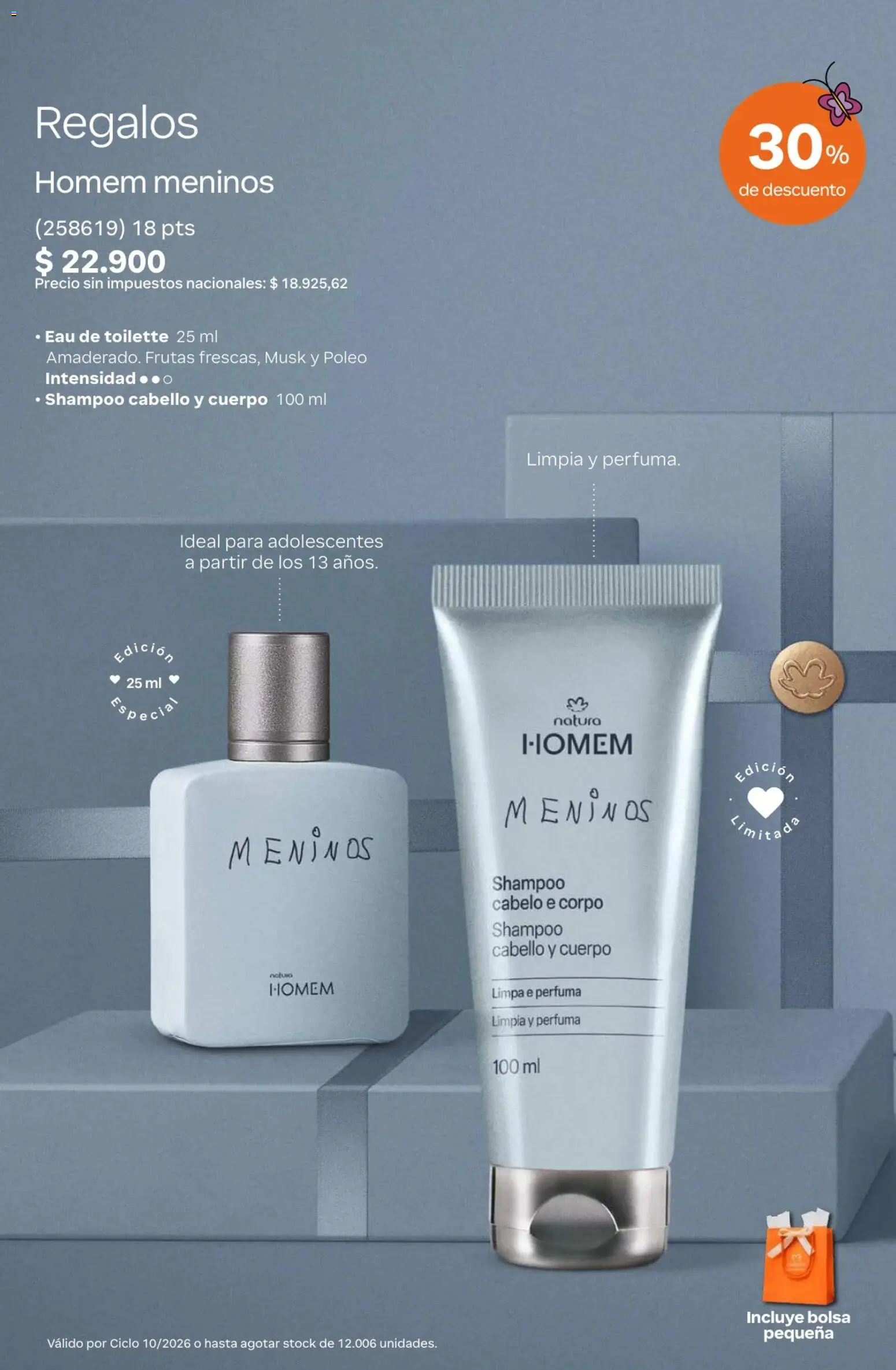 Catálogo Natura Ciclo 10 │ válido desde el 30/06/2026 | Página: 8 | Productos: Bolsa, Eau de toilette, Shampoo