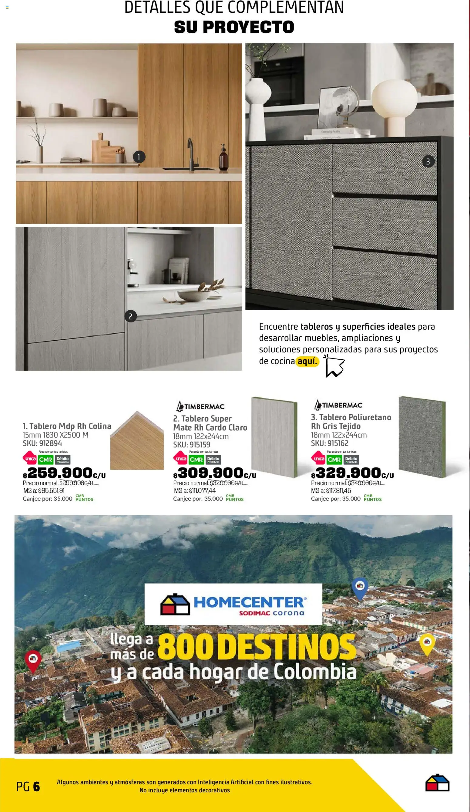 Homecenter revista - valida desde el 08/09/2026 | Página: 7 | Productos: Cocina, Tablero