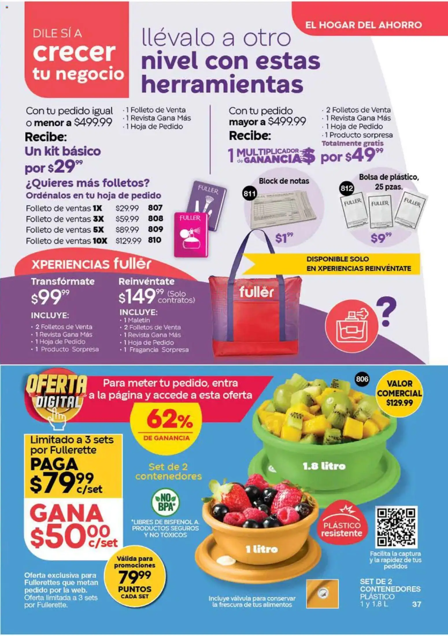 Nuevas ofertas de Fuller válidas en toda la República Mexicana desde el 02/09/2026. ¡Encuentra las mejores ofertas en Fuller Gana Más 11 2026! | Página: 35 | Productos: Bolsa, Herramientas, Válvula, Revista