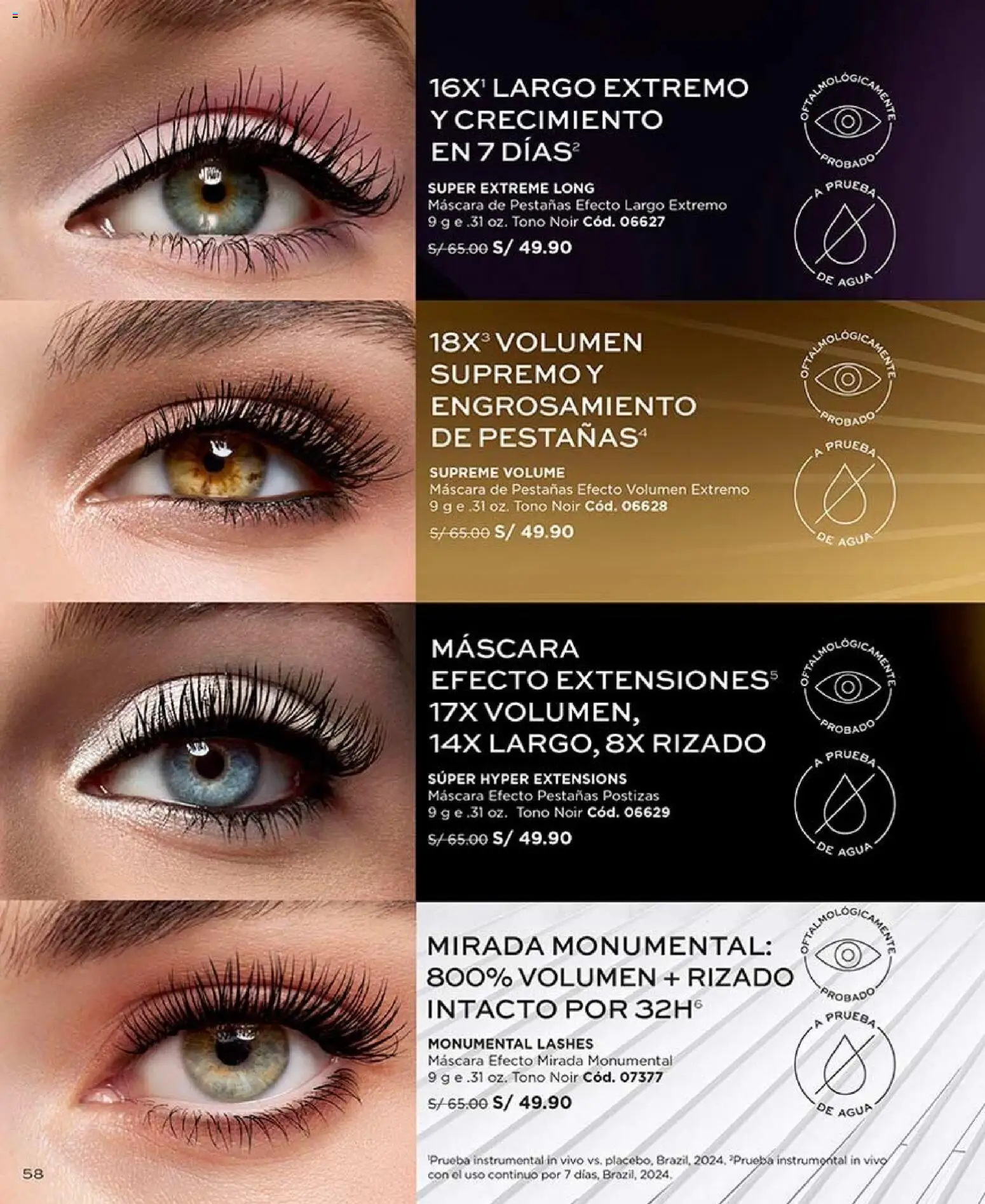 Catálogo L'Bel válido desde 02/08/2026 | Página: 58 | Productos: Máscara, Pestañas postizas