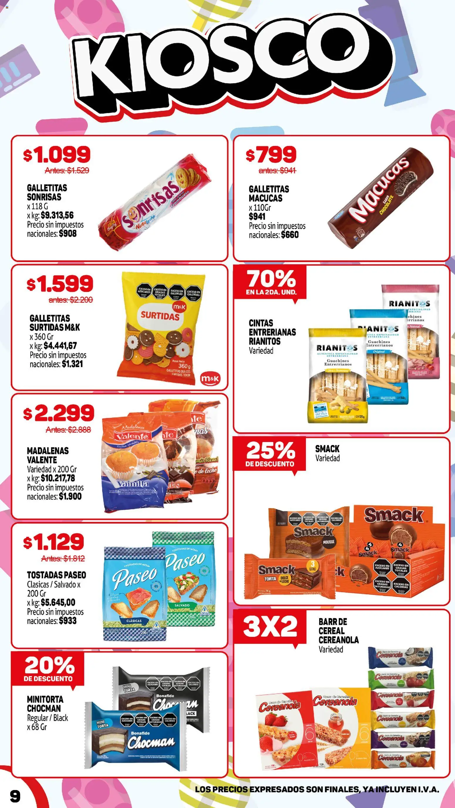 Makro Ofertas │ válido desde el 10/09/2026 | Página: 9 | Productos: Dulce, Torta, Leche, Chocolate