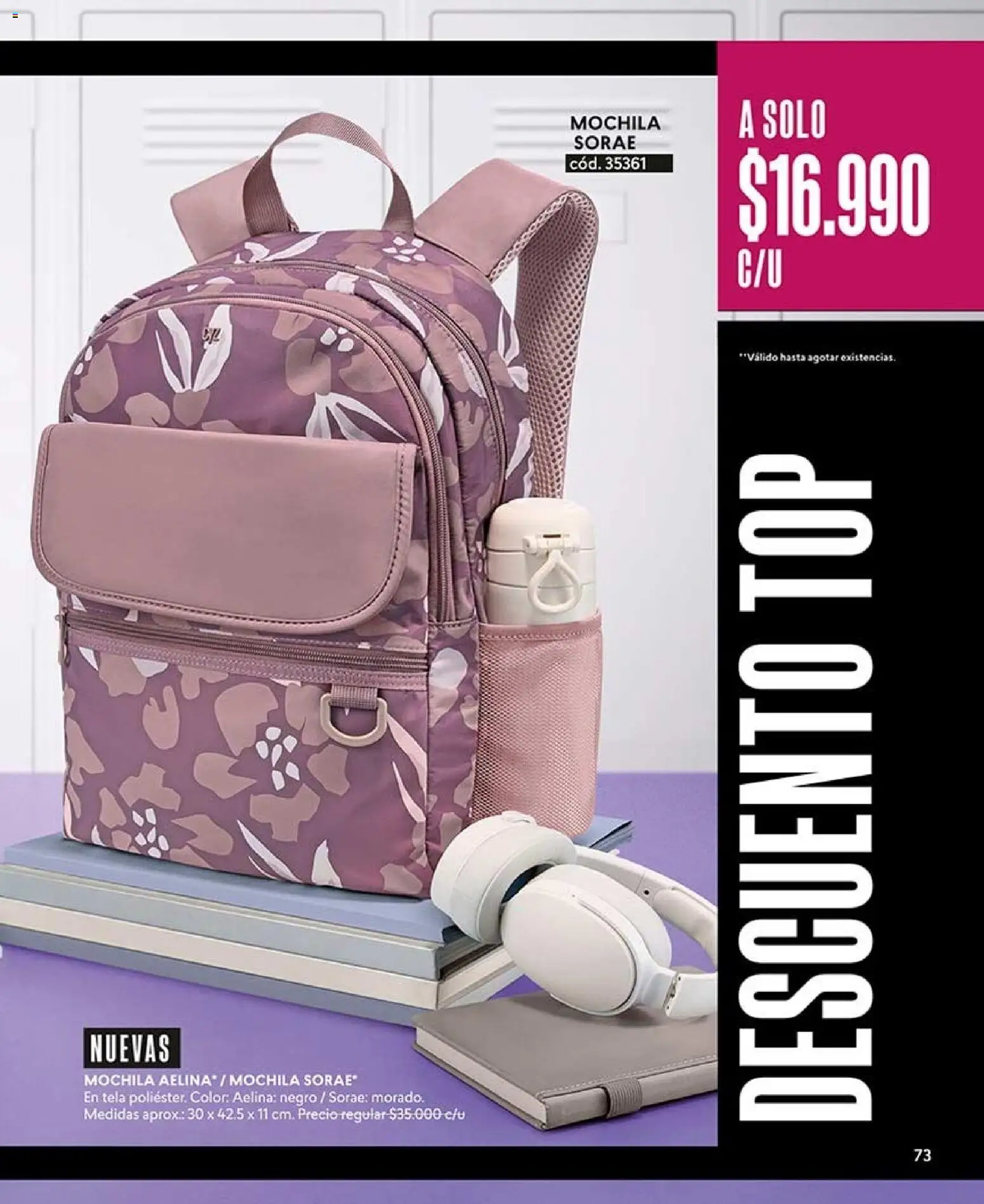 Catálogo CyZone Campaña 13 │ válido desde el 25.07.2026 | Página: 73 | Productos: Top, Mochila
