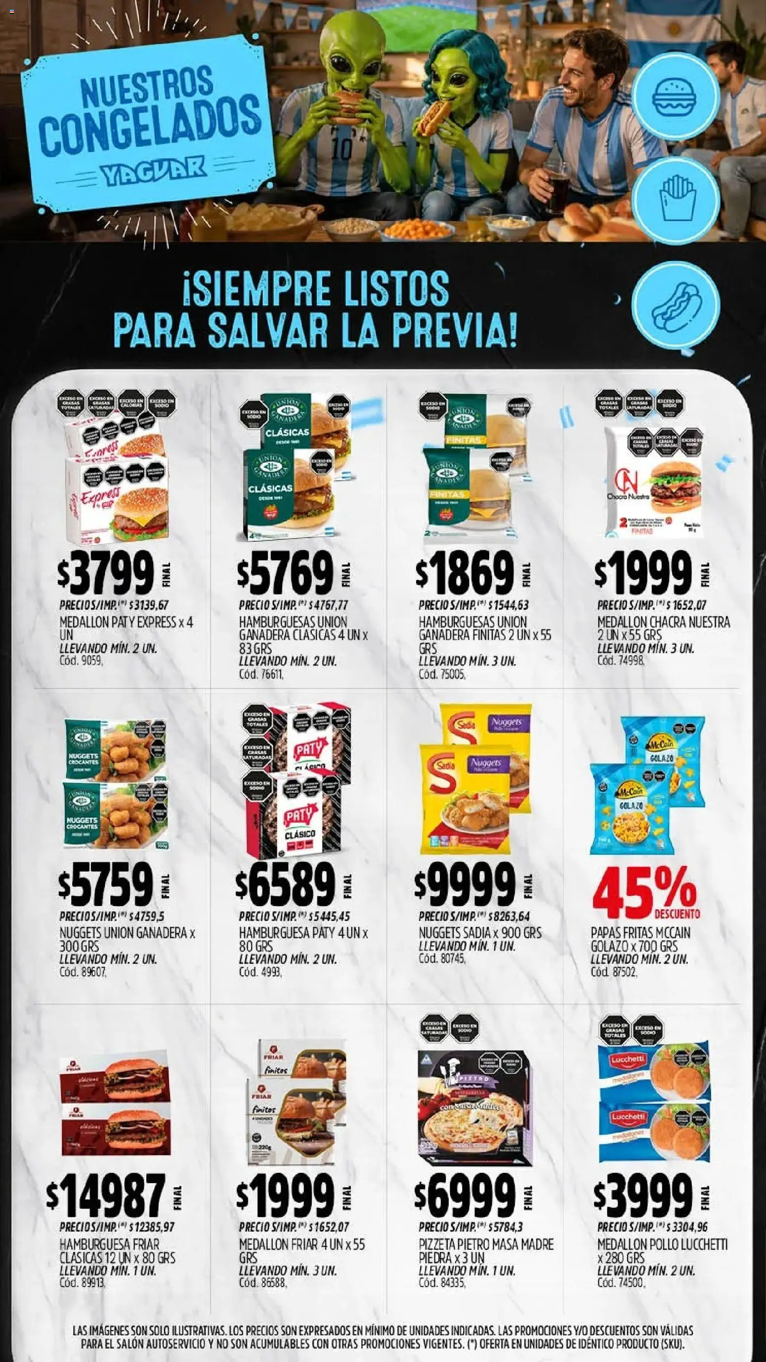 Yaguar - Oferta Semanal San Juan │ válido desde el 13/07/2026 | Página: 8 | Productos: Pollo, Papas fritas
