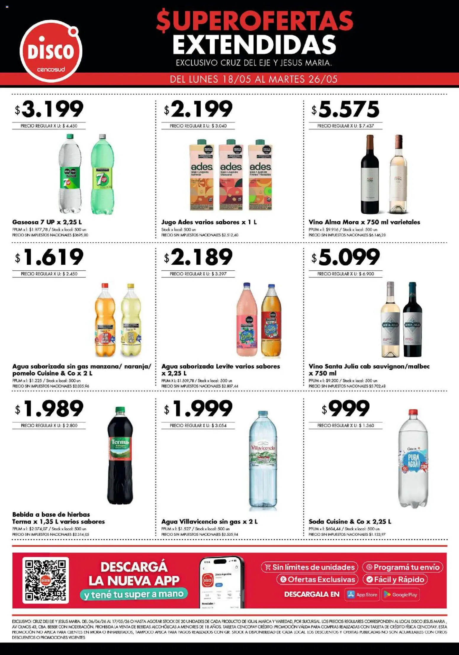 Disco ofertas │ válido desde el 18.05.2026 | Página: 3 | Productos: Disco, Pomelo, Jugo, Vino