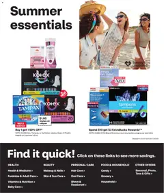 Preview of CVS Pharmacy weekly ads valid from 07/05/2026 | Page: 5 | Products: Deodorant, Pads, Tampons, Cream