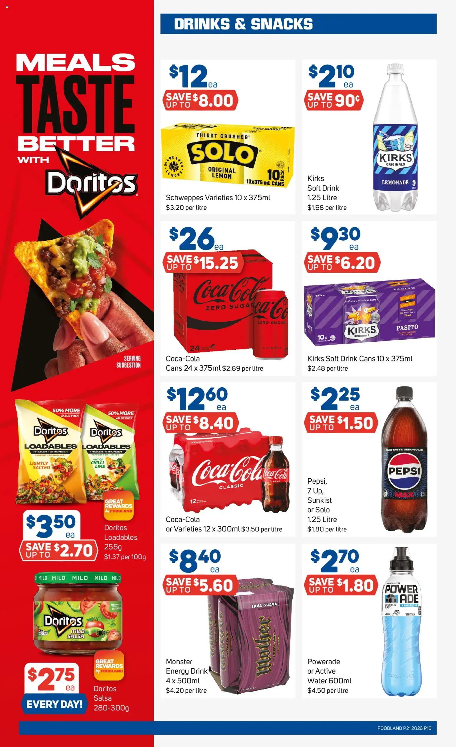 Foodland catalogue - valid from 20.05.2026 | Page: 16 | Products: Energy drink, Pepsi, Passionfruit, Chilli