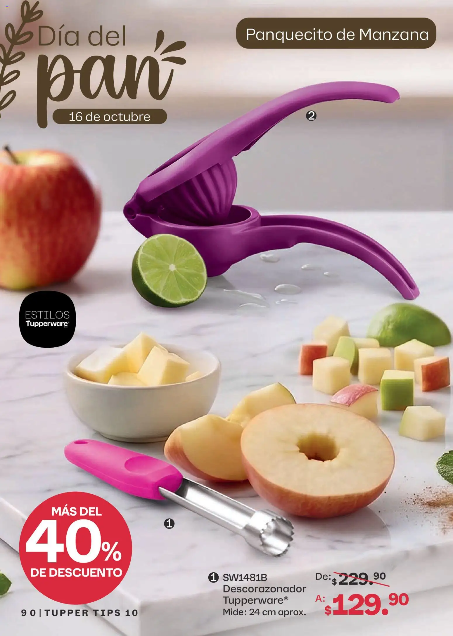 Nuevas ofertas de Tupperware válidas en toda la República Mexicana desde el 07/09/2026. ¡Encuentra las mejores ofertas en Tupperware catálogo! | Página: 90 | Productos: Manzana, Tupper