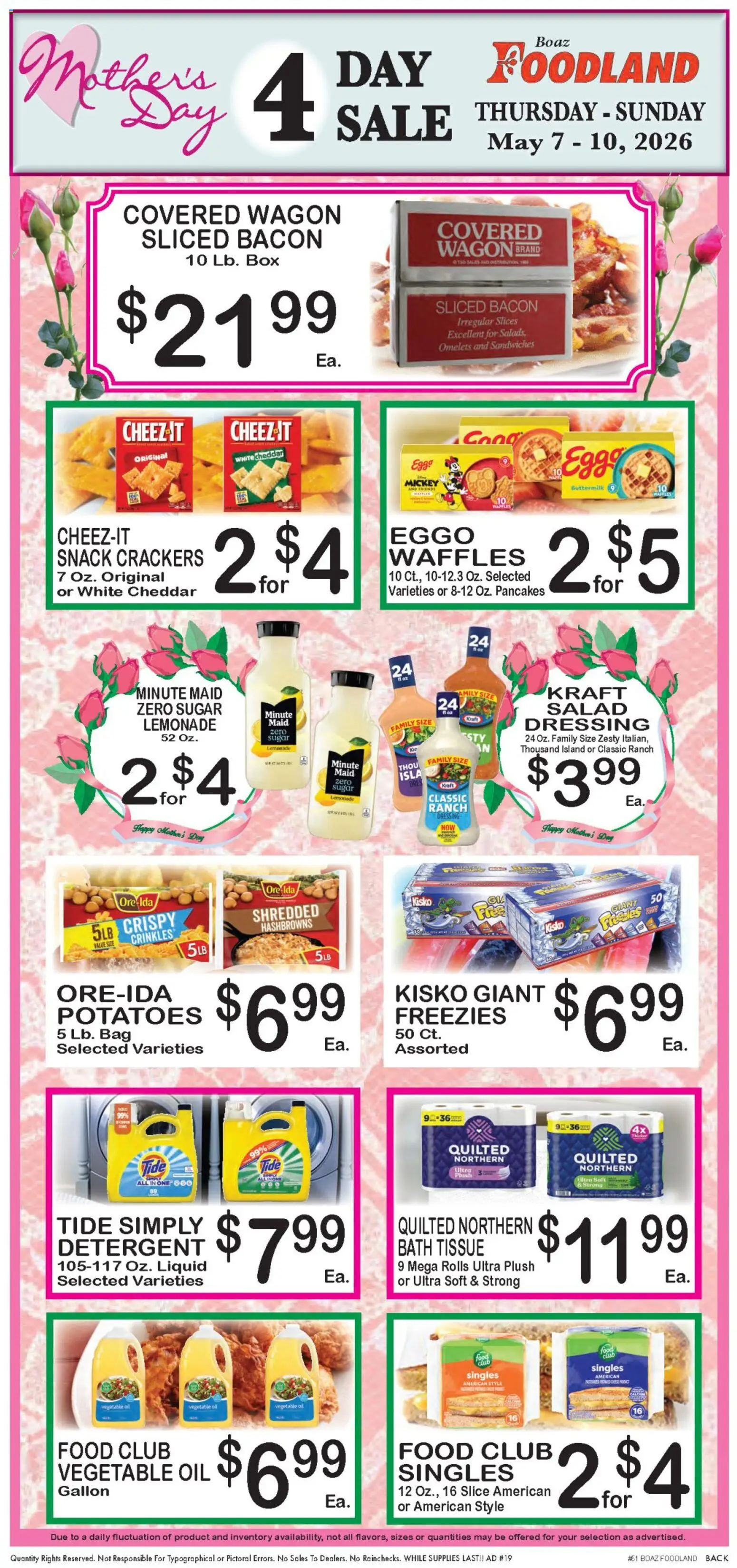 Foodland Weekly Ad - valid from 05.05.2026 | Page: 7 | Products: Bath, Detergent, Potatoes, Sugar