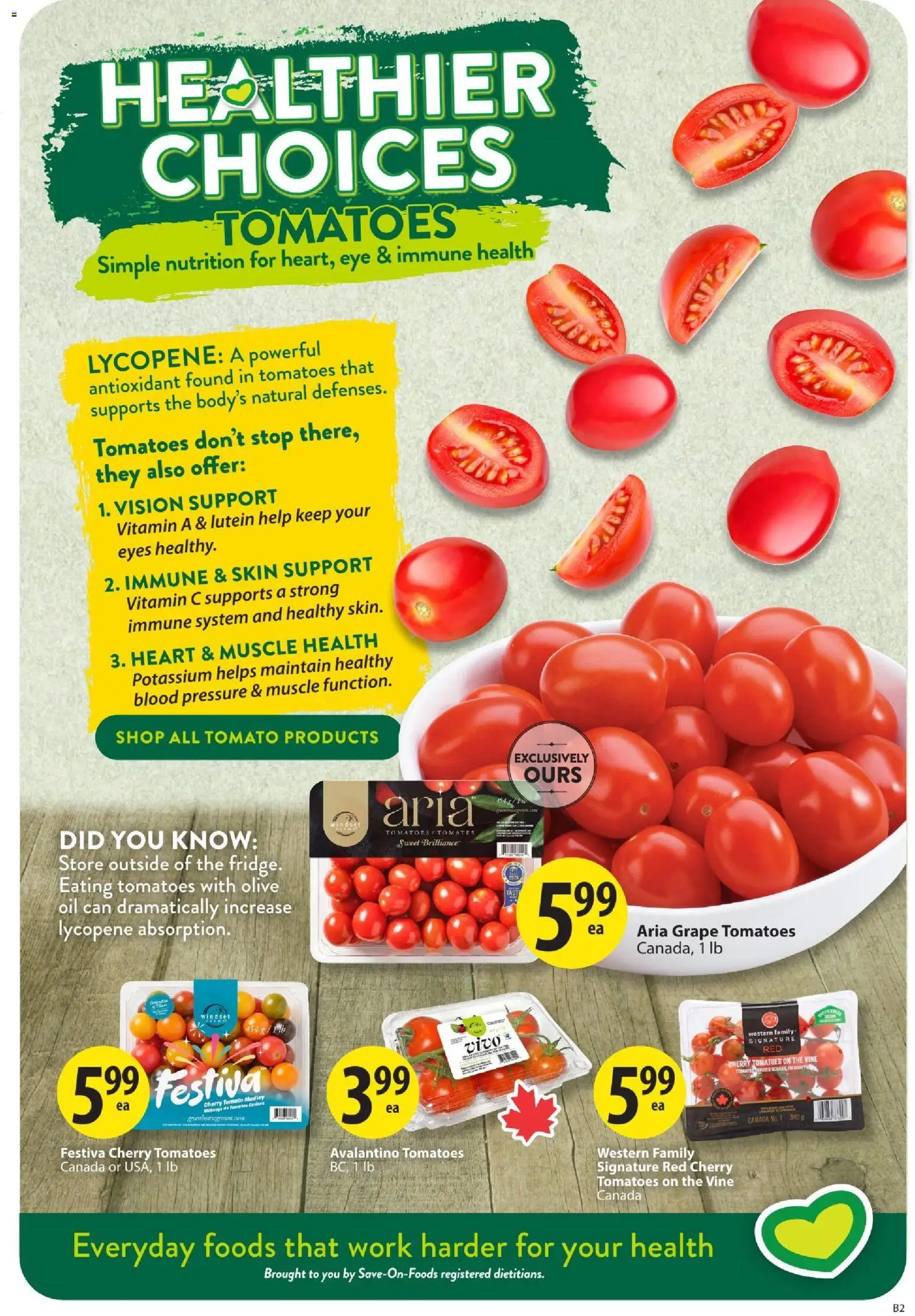 Save on foods flyer valid from Jul 30, 2026 | Page: 6 | Products: Oil, Tomatoes