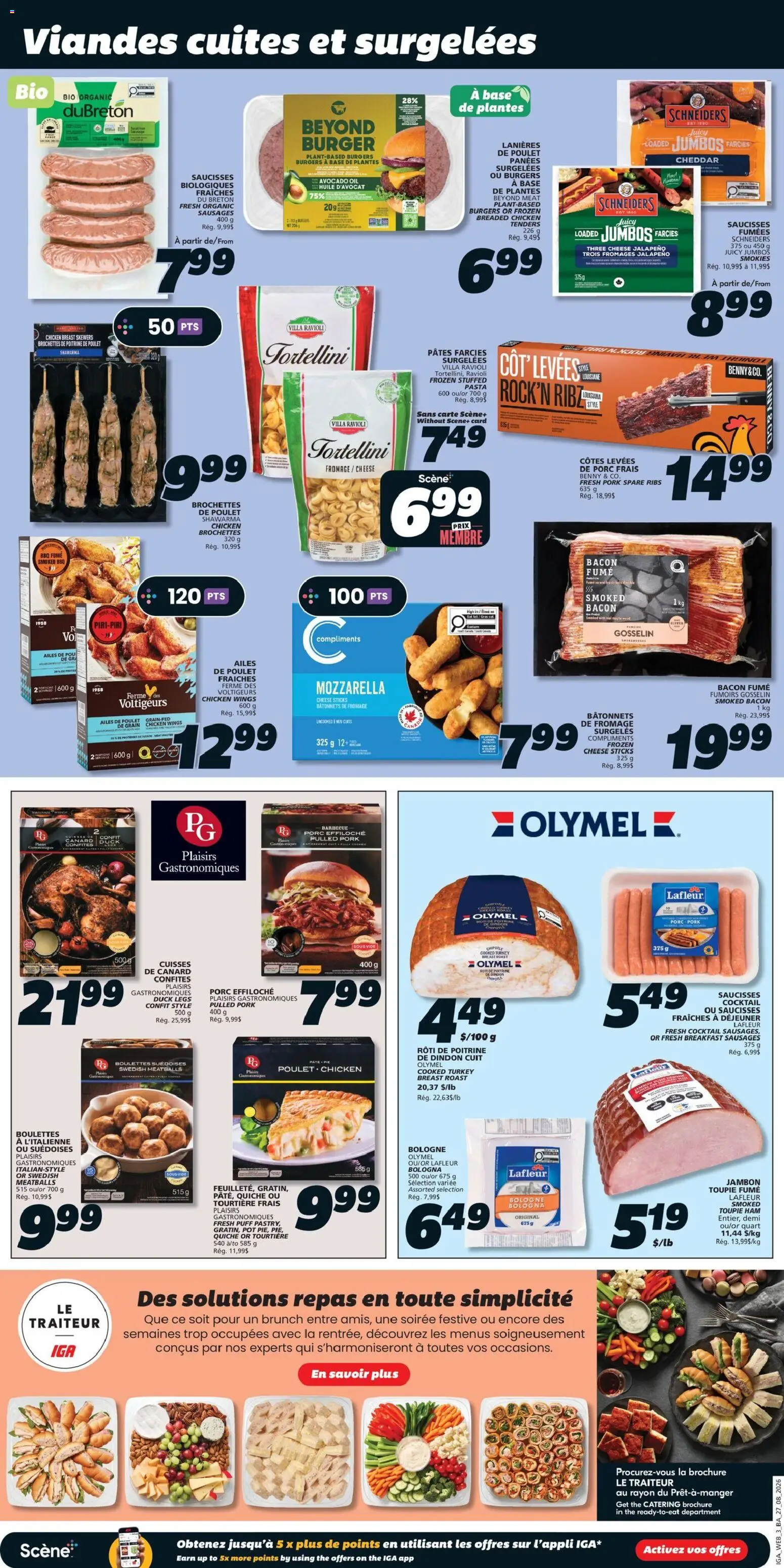 IGA flyer valid from Aug 27, 2026 | Page: 7 | Products: Pasta, Bacon, Roast, Oil