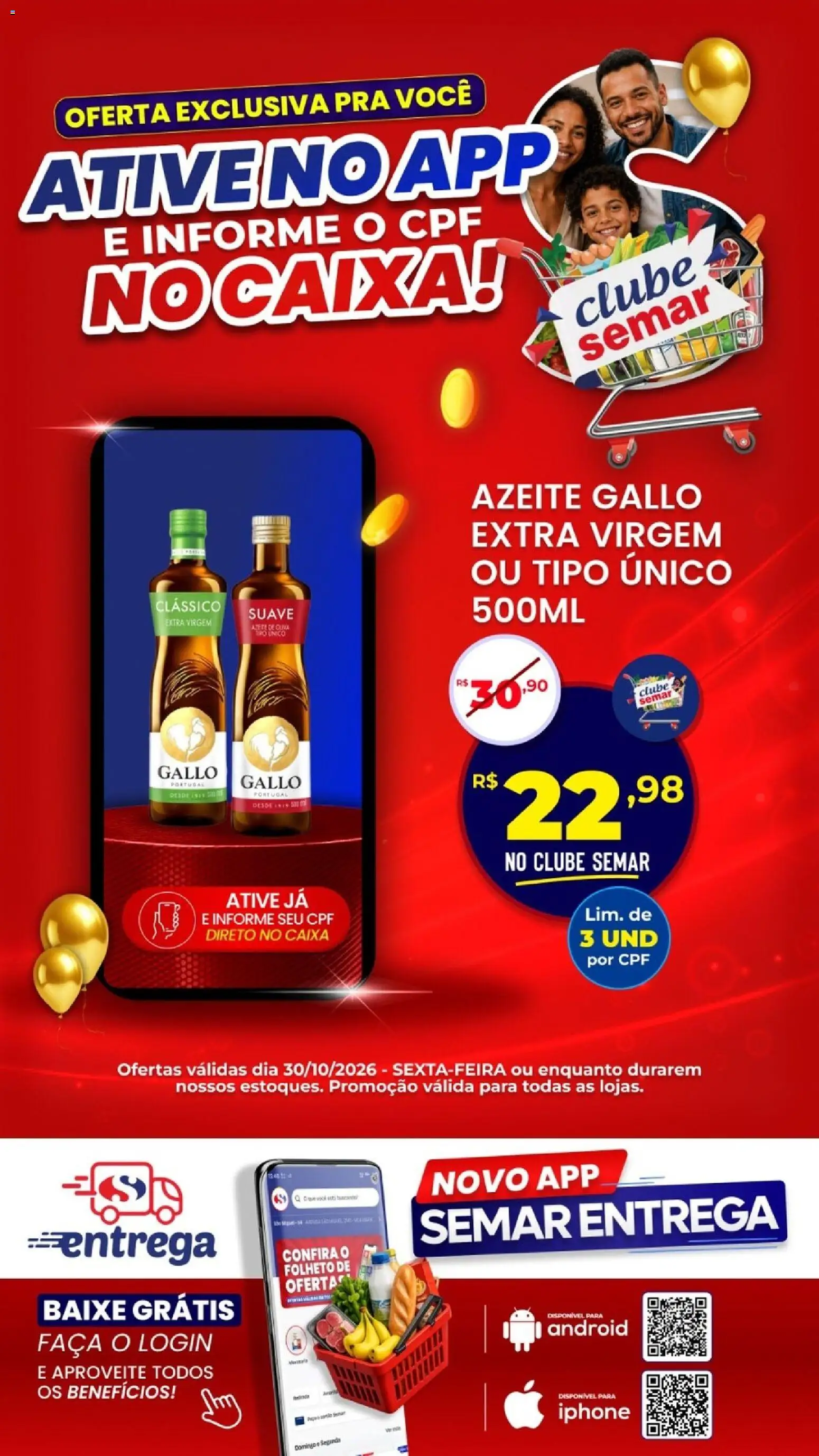 Semar Supermercado Folheto - válido de 30/10/2026 | Página: 1