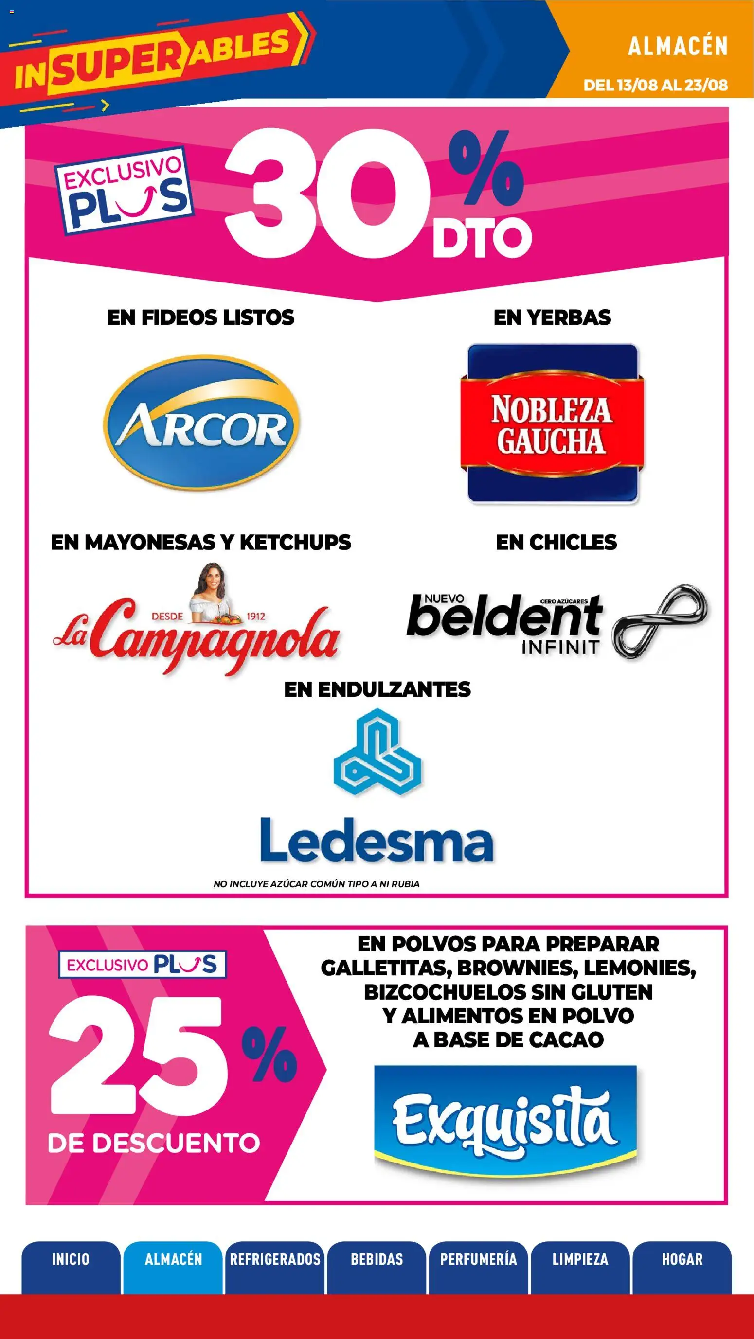 La Anonima catálogo │ válido desde el 13/08/2026 | Página: 9 | Productos: Chicles, Azucar, Alimentos, Cacao