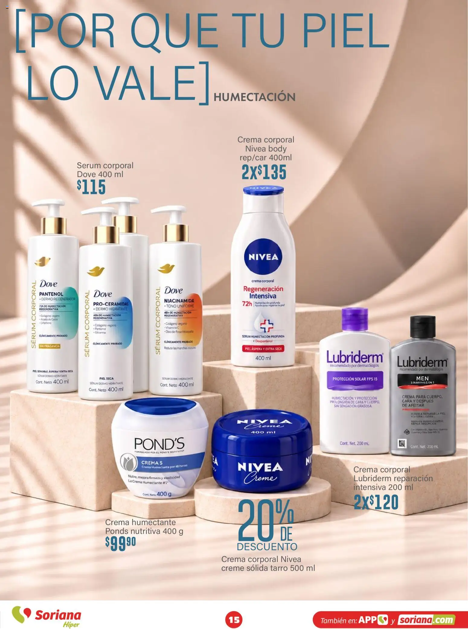 Nuevas ofertas de Soriana válidas en toda la República Mexicana desde el 15/10/2026. ¡Encuentra las mejores ofertas en Soriana folleto Modo #Glowing! | Página: 15