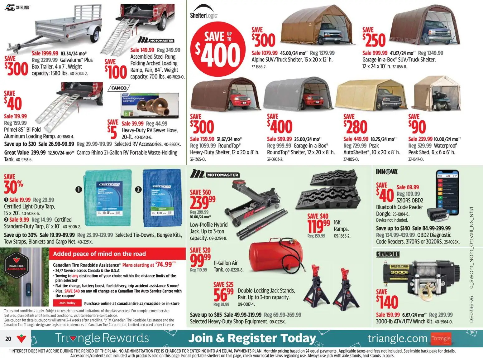 Canadian Tire flyer valid from Sep 3, 2026 | Page: 20 | Products: Box, Battery, Oil