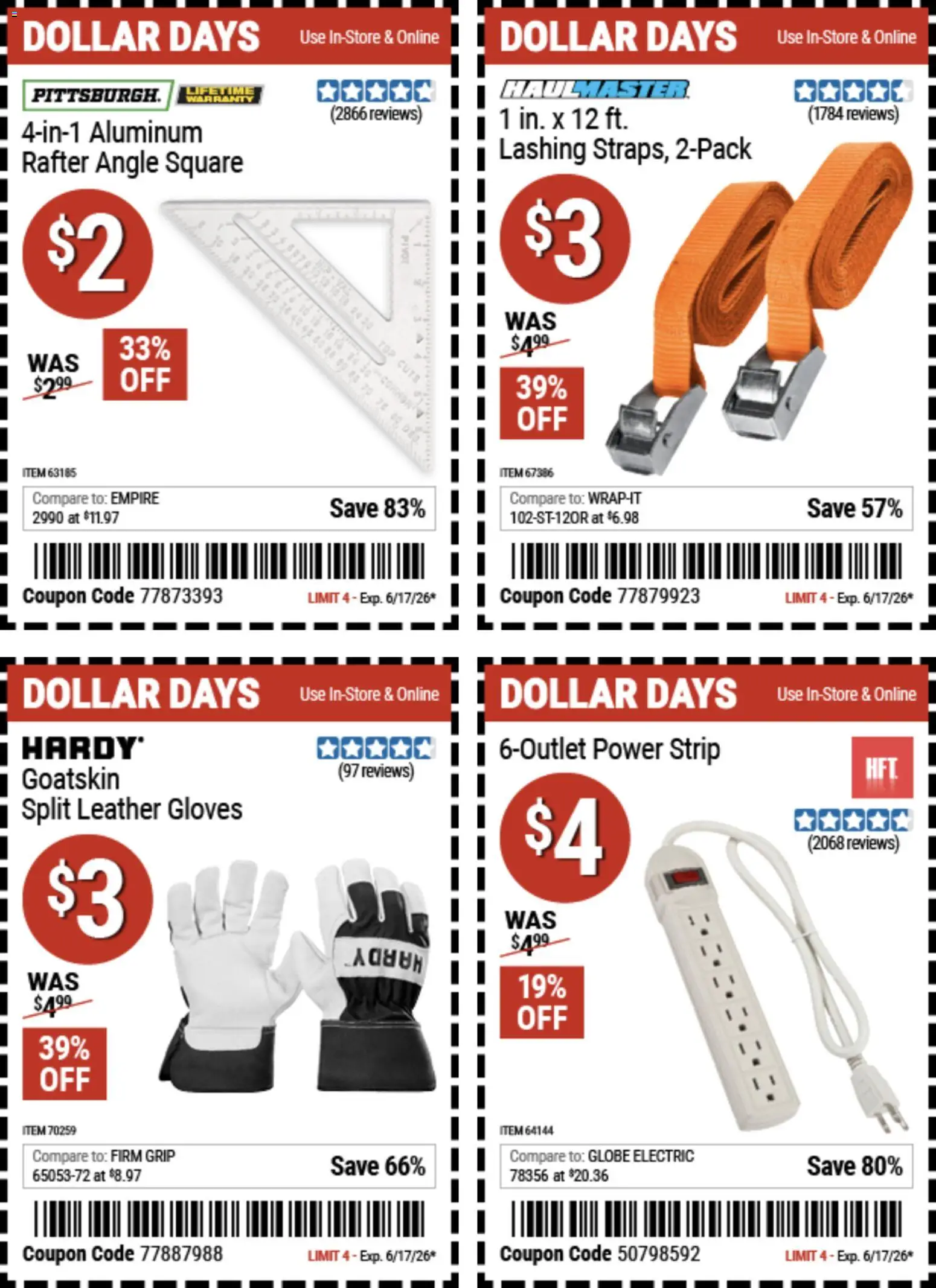 Harbor Freight Dollar Days - valid from 04.06.2026 | Page: 6 | Products: Gloves