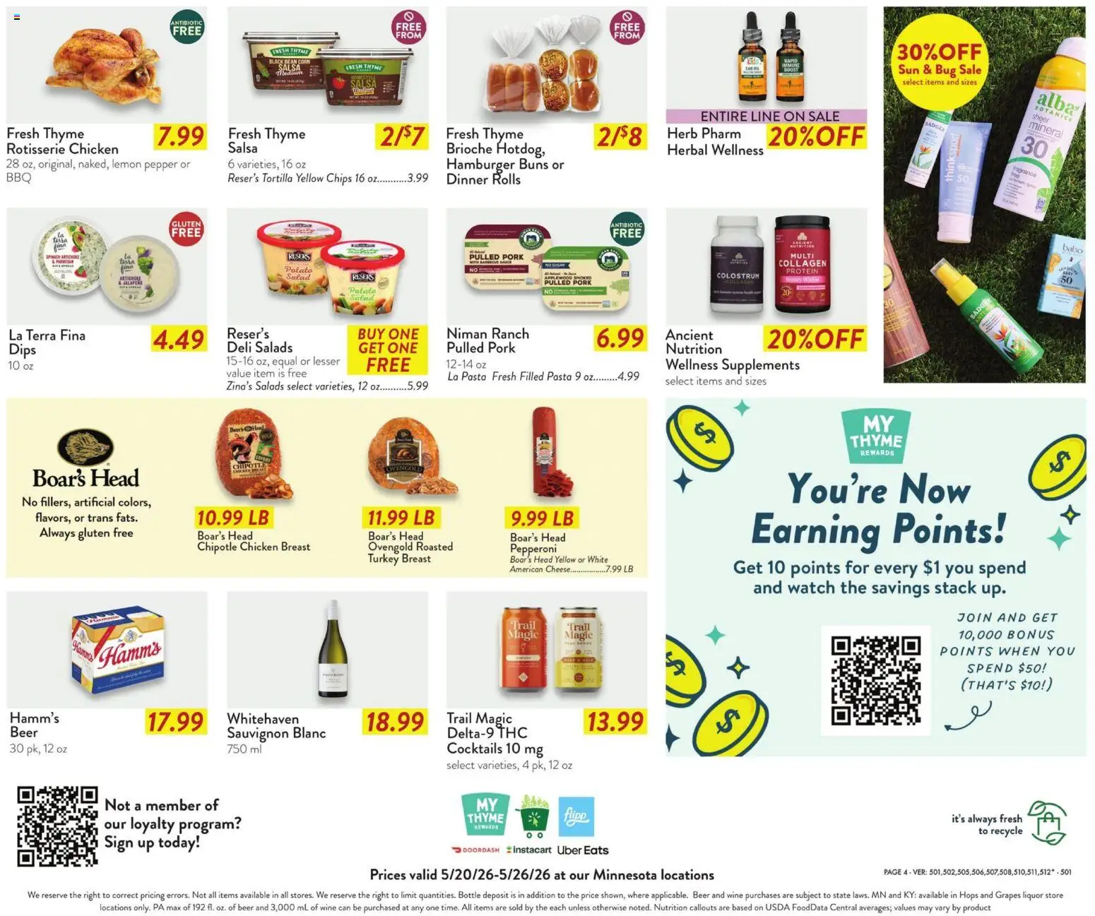 Fresh Thyme Weekly Ad - MN - valid from 20.05.2026 | Page: 9 | Products: Corn, Pork, Pasta, Salad