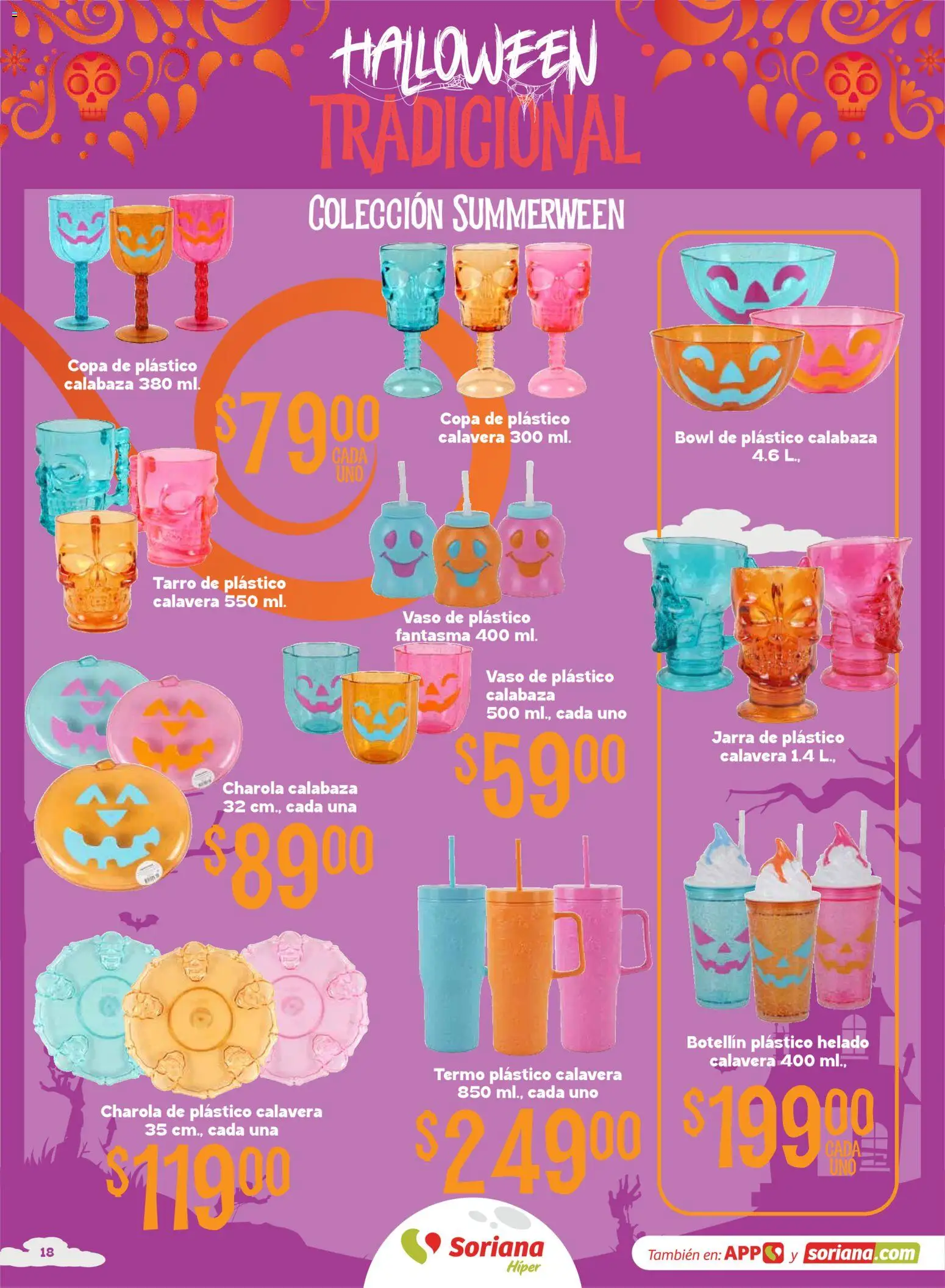 Nuevas ofertas de Soriana válidas en toda la República Mexicana desde el 01/10/2026. ¡Encuentra las mejores ofertas en Soriana Híper - Halloween y Día de muertos! | Página: 18