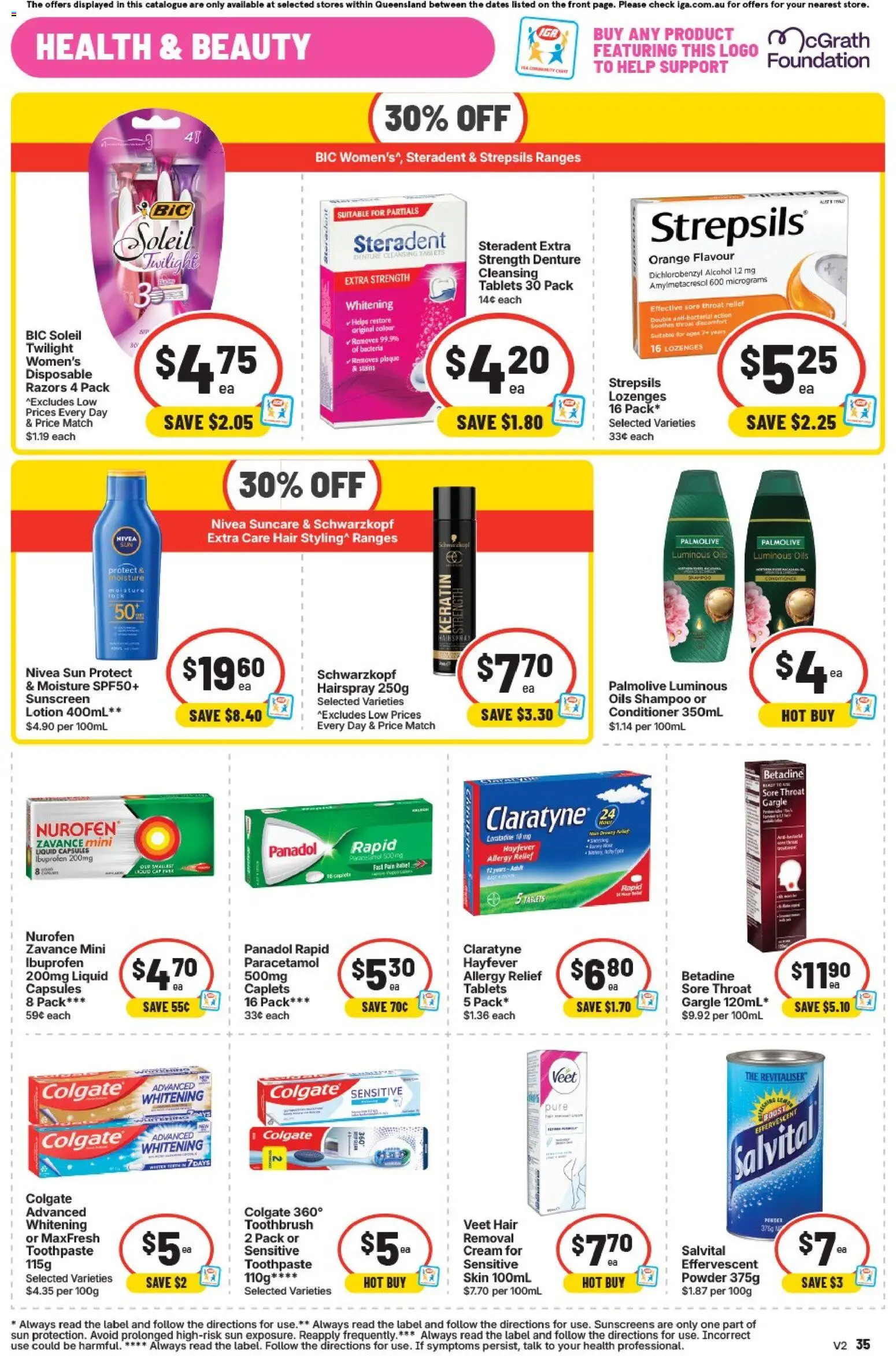 IGA catalogue - valid from 16/09/2026 | Page: 47 | Products: Toothpaste, Capsules, Toothbrush, Pain relief