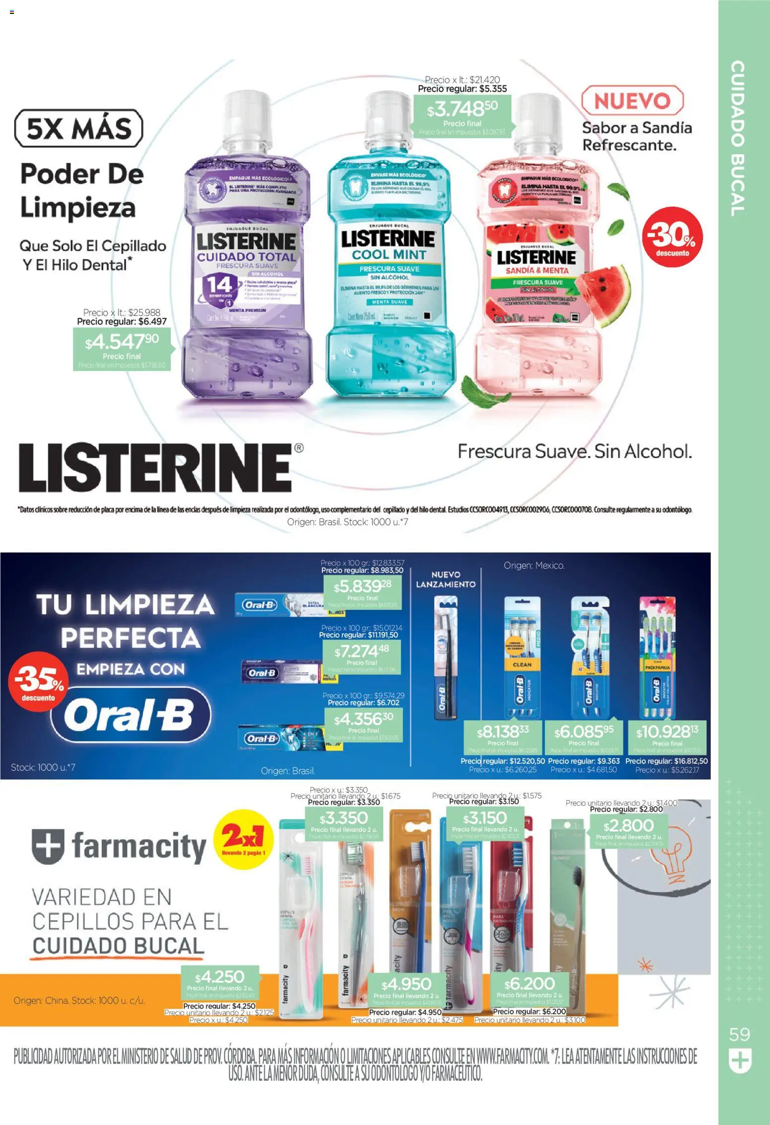 Farmacity catálogo │ válido desde el 30.04.2026 | Página: 59 | Productos: Sobre, Sandía, Enjuague bucal