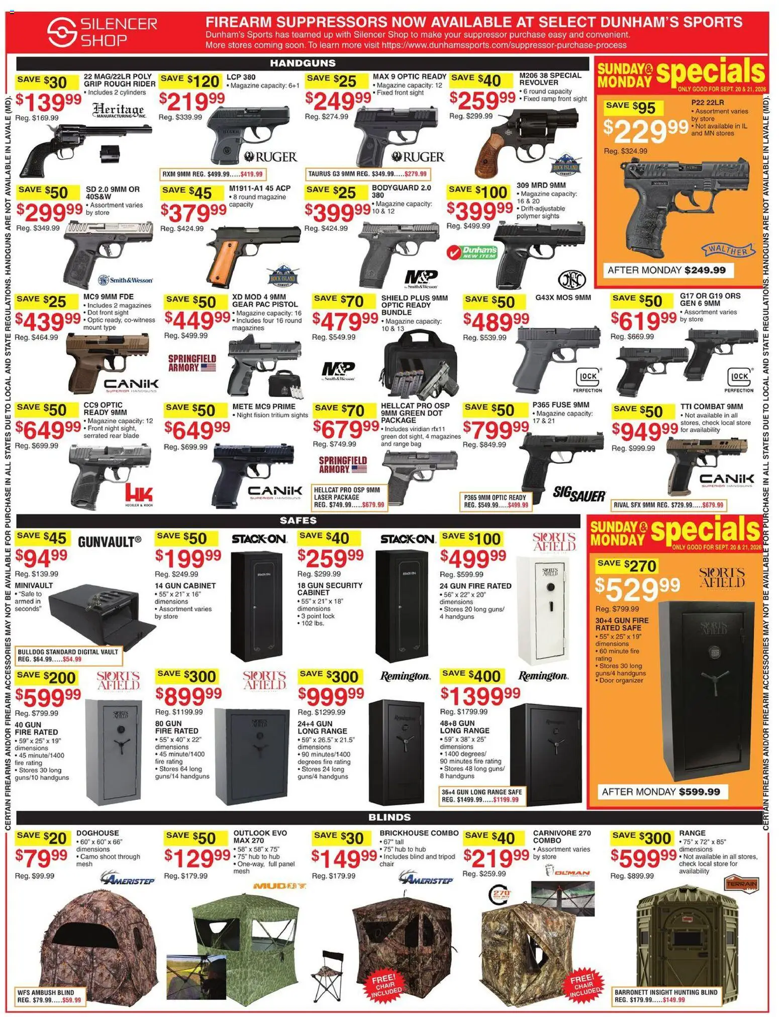 Dunham's Sports Weekly Ad - valid from 09/19/2026 | Page: 4 | Products: Chair, Hub, Magazine, Bag