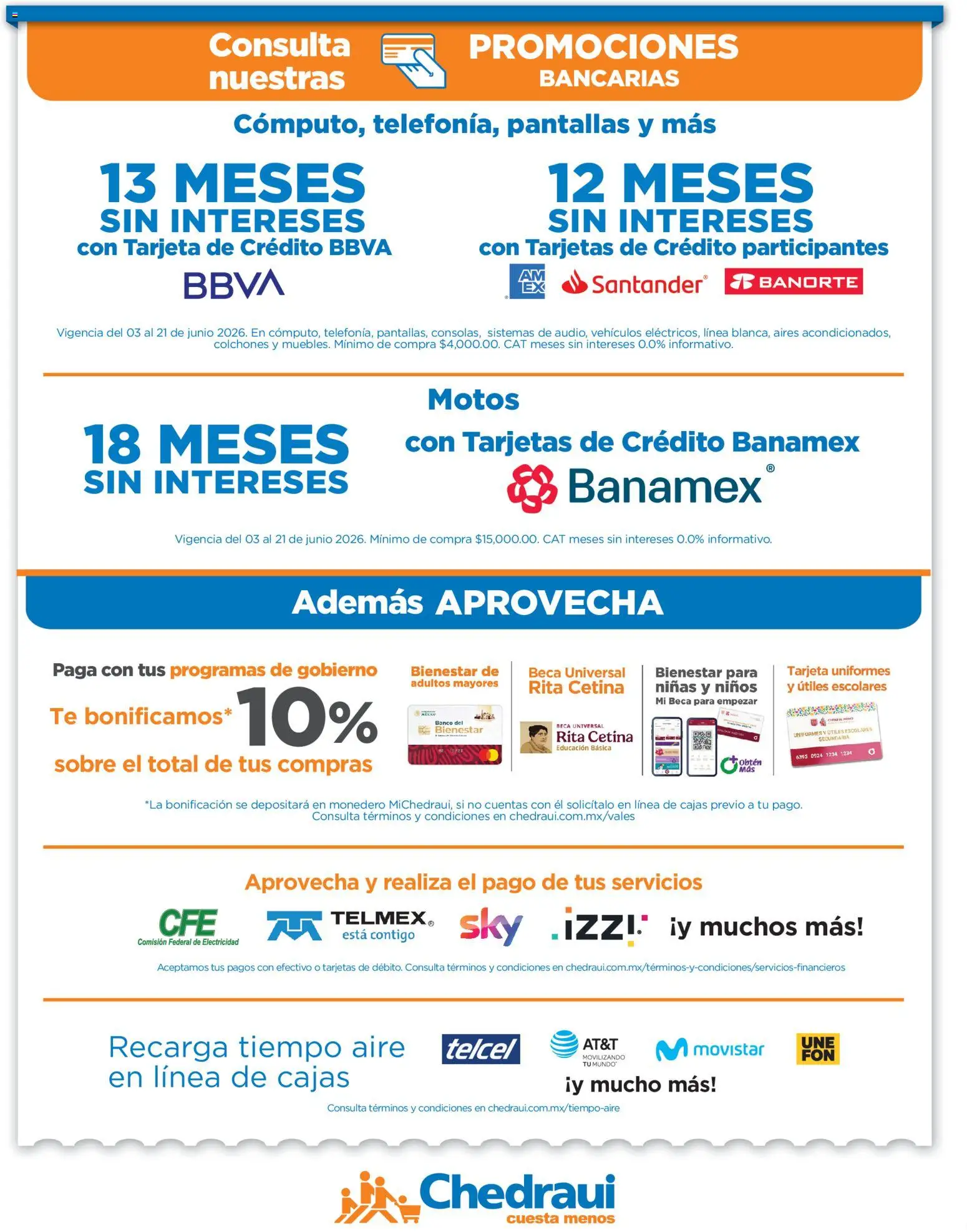 Nuevas ofertas de Chedraui válidas en toda la República Mexicana desde el 03.06.2026. ¡Encuentra las mejores ofertas en Chedraui folleto Todo para papá! | Página: 14 | Productos: Pantallas, Monedero, Banco, Té