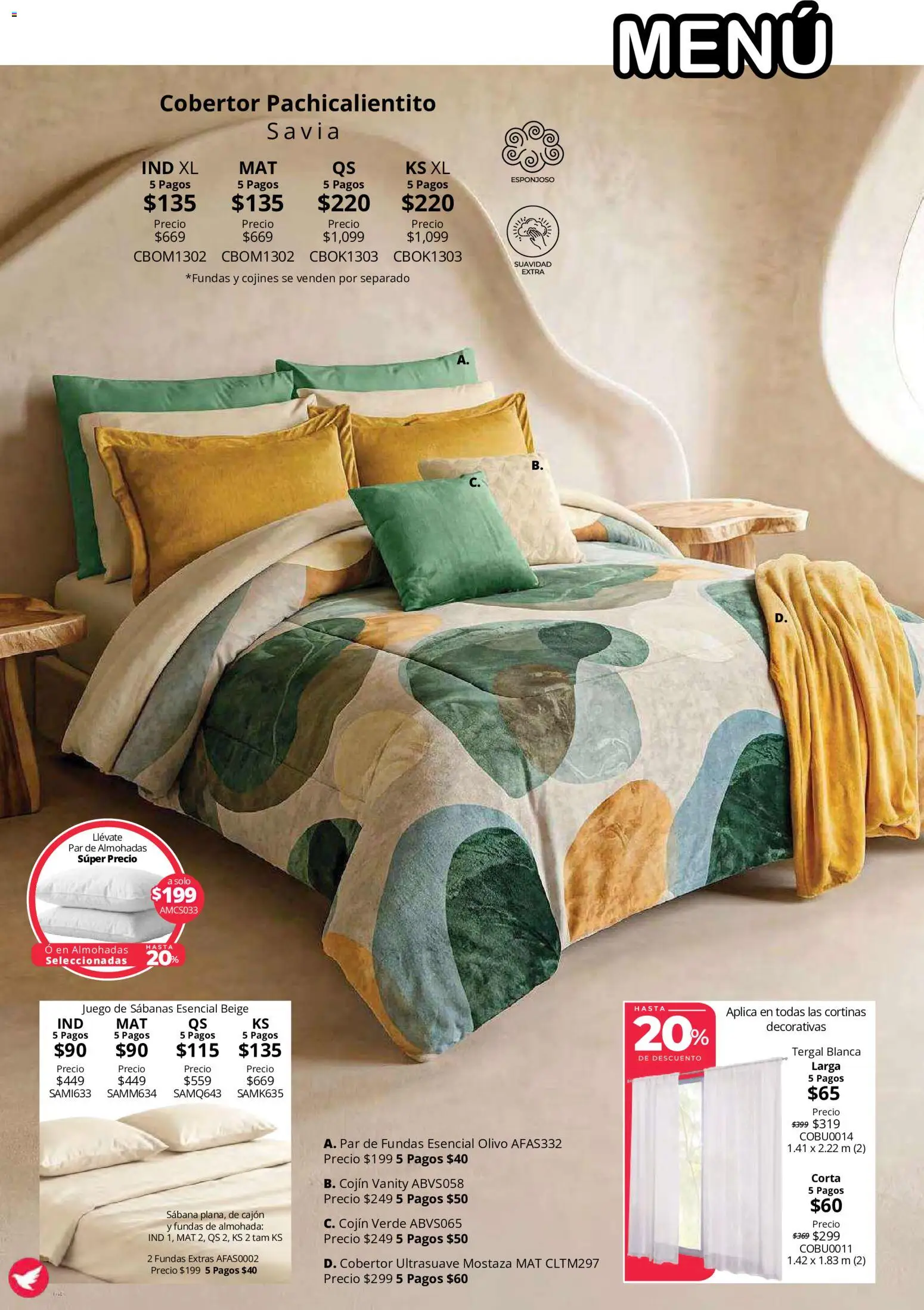 Nuevas ofertas de Colchas Concord válidas en toda la República Mexicana desde el 15/10/2026. ¡Encuentra las mejores ofertas en Colchas Concord catálogo Colección Cobertor Calor de Hogar! | Página: 4