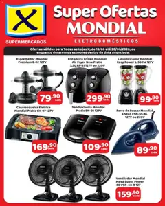 X Supermercados ofertas Mondial - Pré-Visualização do folheto da loja X Supermercados, válido de 19/06/2026
