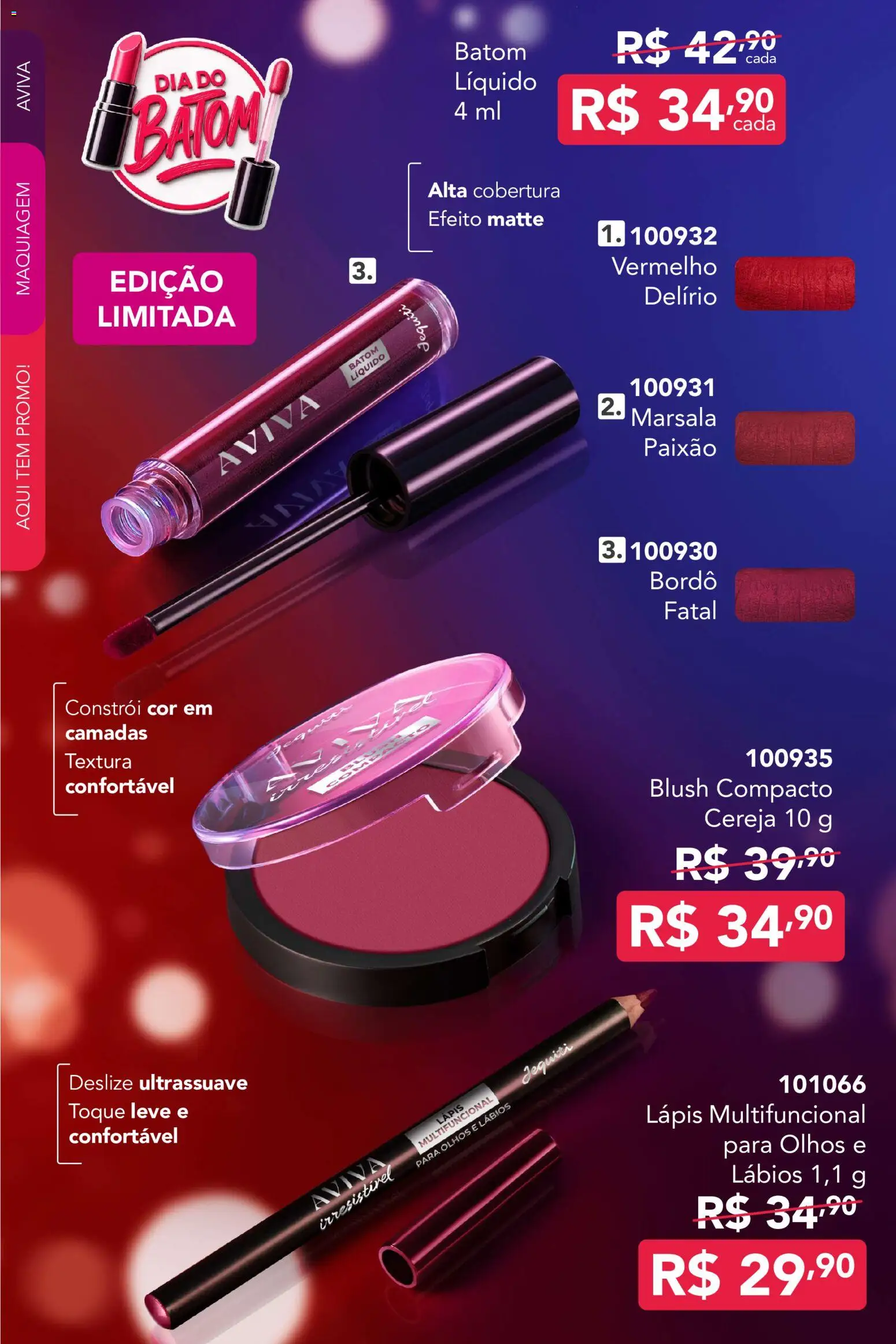 Jequiti Folheto - válido de 14/07/2026 | Página: 57 | Produtos: Cereja, Blush, Multifuncional, Lápis