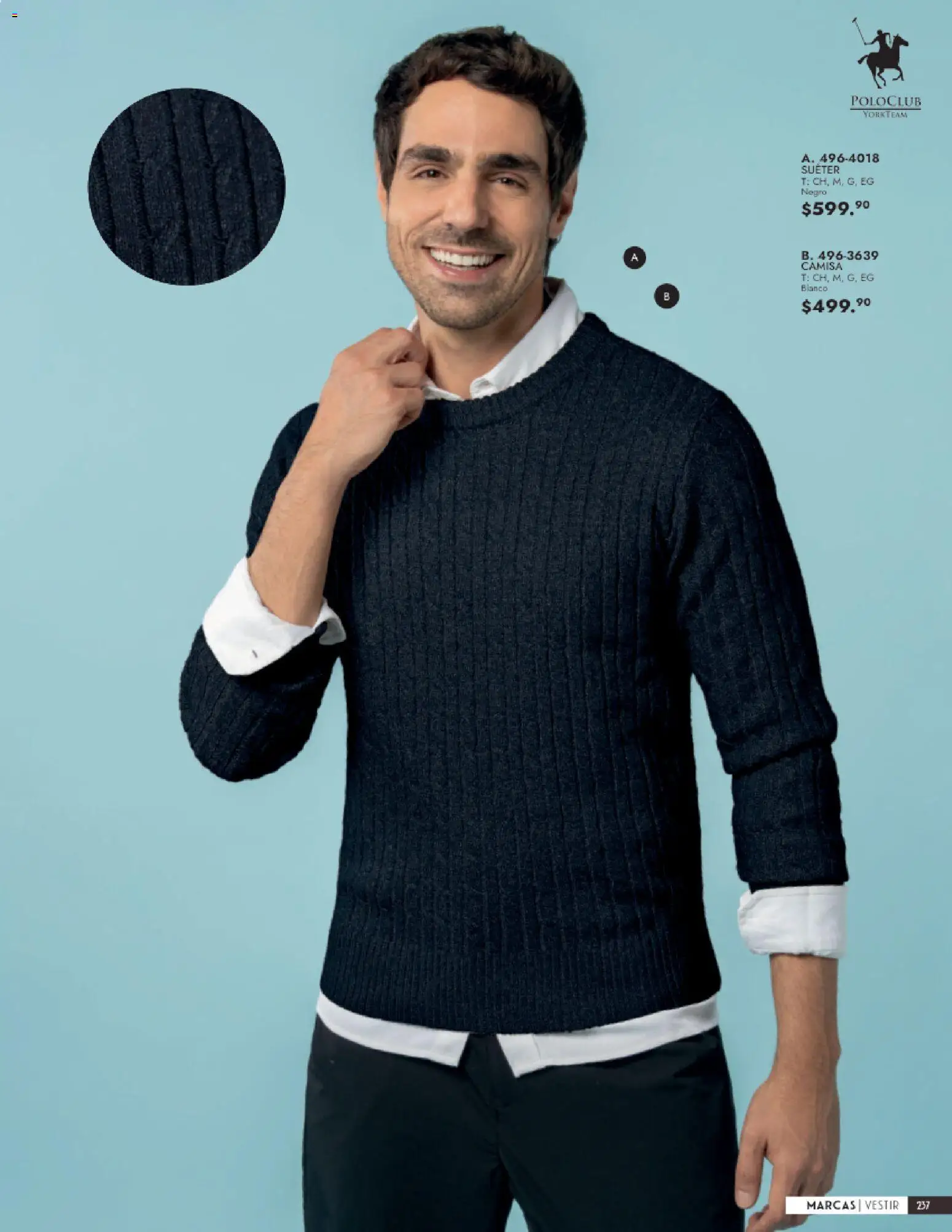 Nuevas ofertas de Andrea válidas en toda la República Mexicana desde el 23/08/2026. ¡Encuentra las mejores ofertas en Andrea catálogo Vestir Caballero! | Página: 79 | Productos: Suéter, Camisa