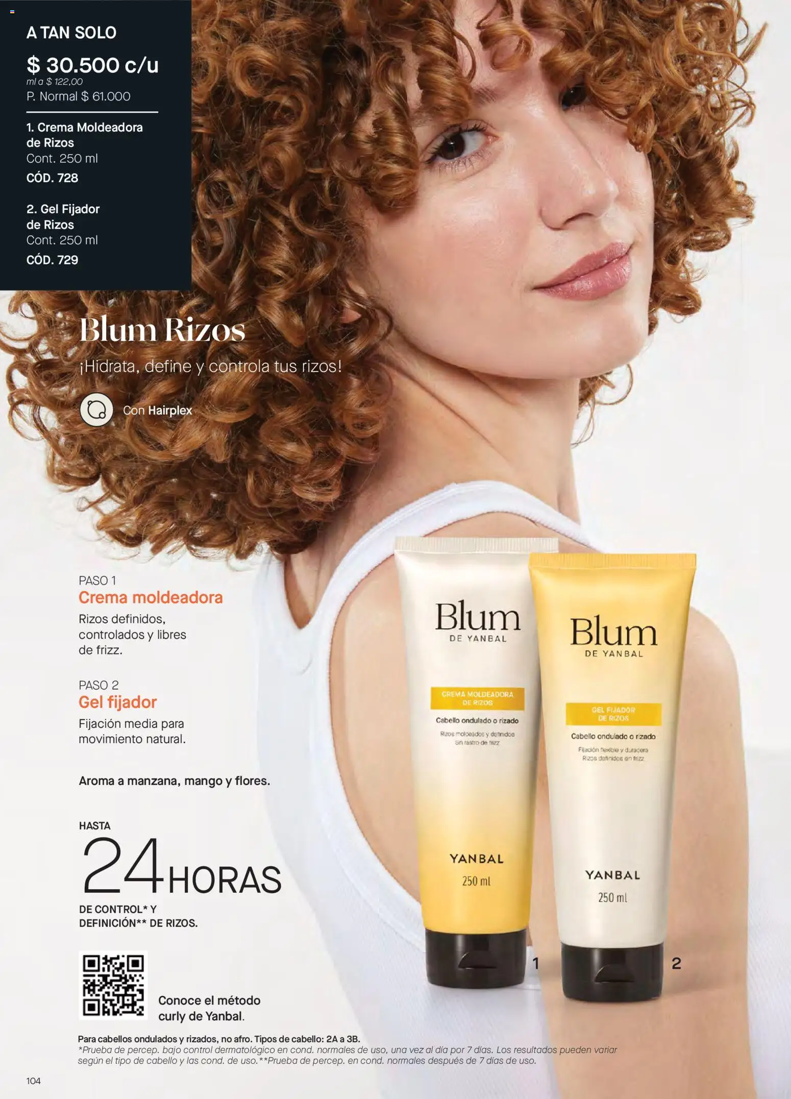 Yanbal revista - valida desde el 15/08/2026 | Página: 104 | Productos: Bajo, Crema, Fijador, Mango