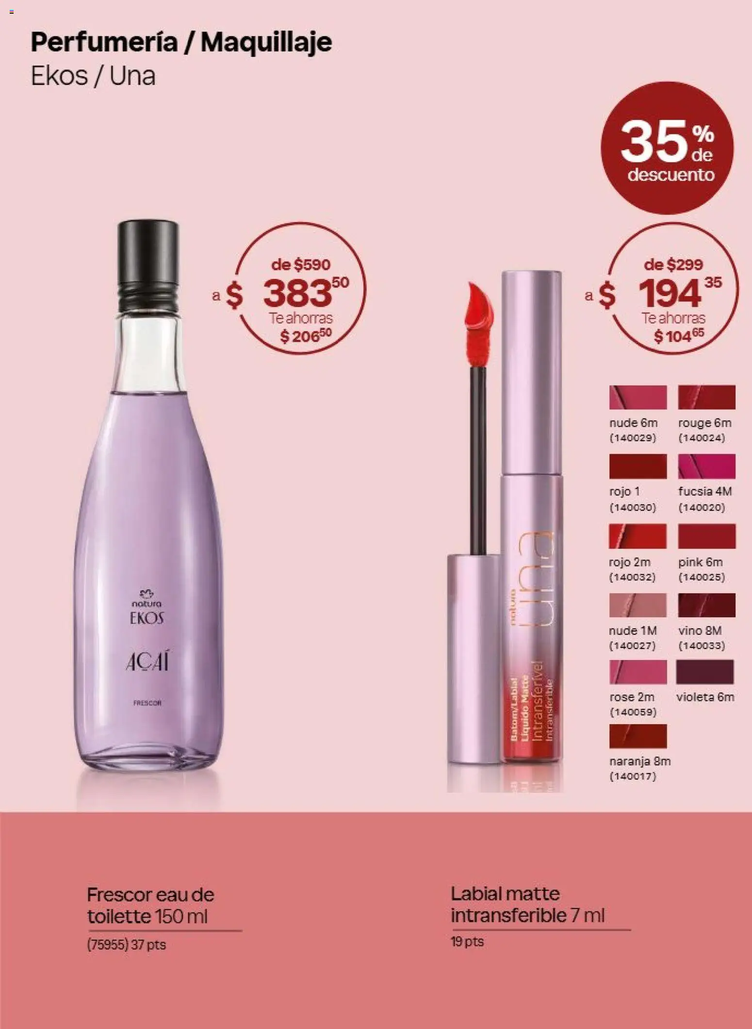 Nuevas ofertas de Natura válidas en toda la República Mexicana desde el 21/08/2026. ¡Encuentra las mejores ofertas en Natura campaña 13 2026! | Página: 9 | Productos: Vino, Té, Maquillaje
